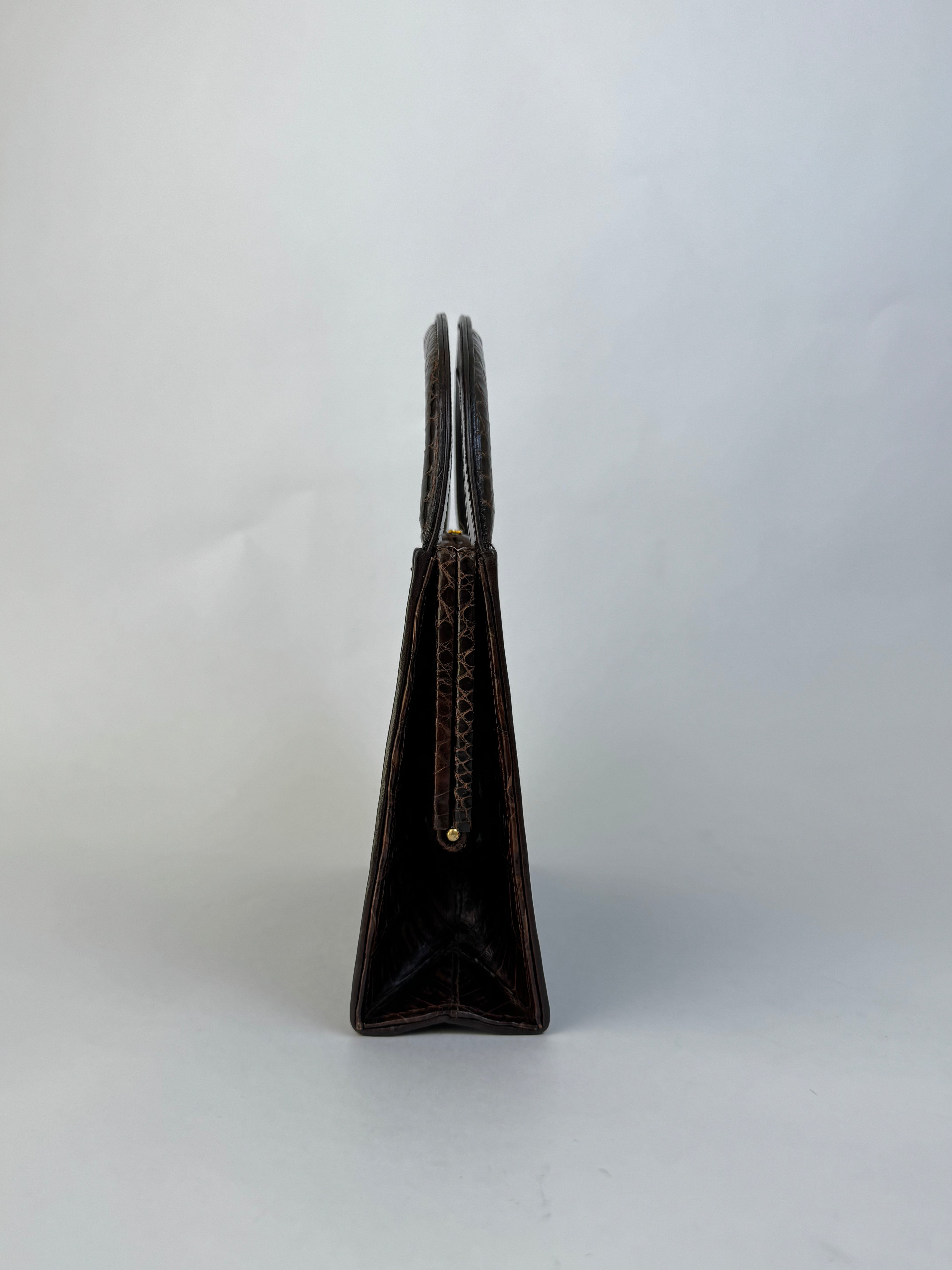 Chanel Vintage Crocodile Handbag Brown