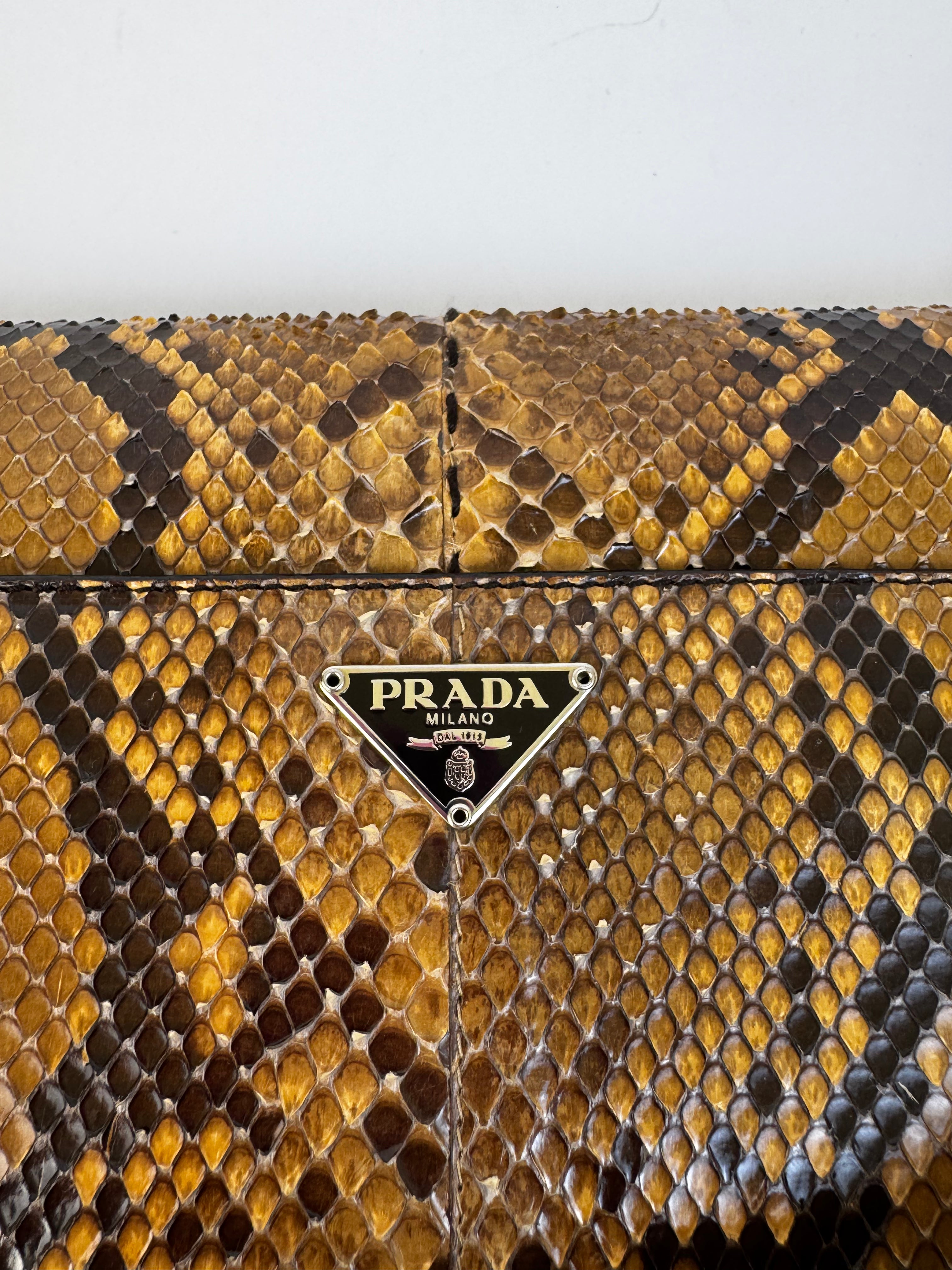 Prada Python Leather Shoulder Bag