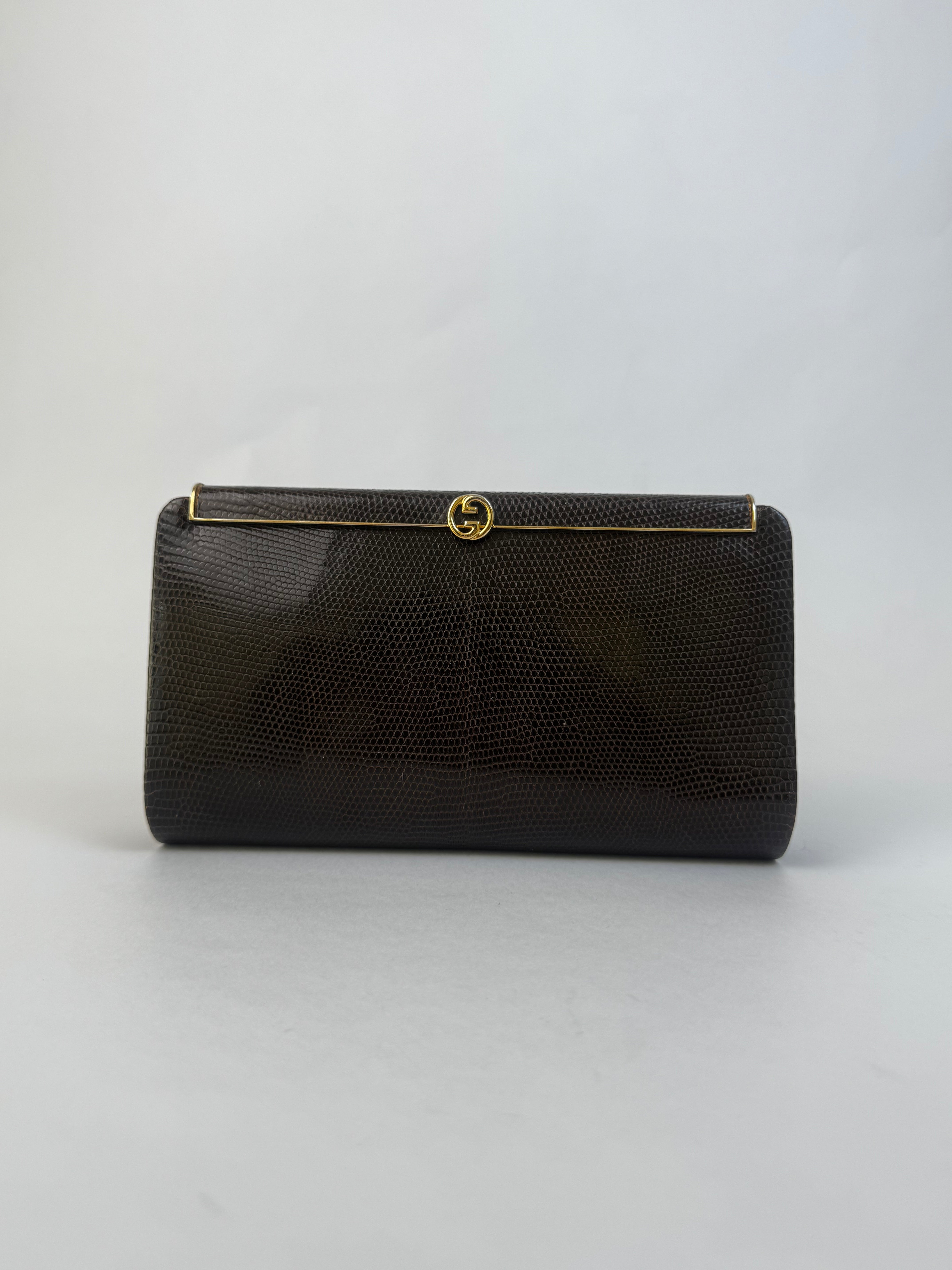 Gucci Vintage Python Leather Clutch