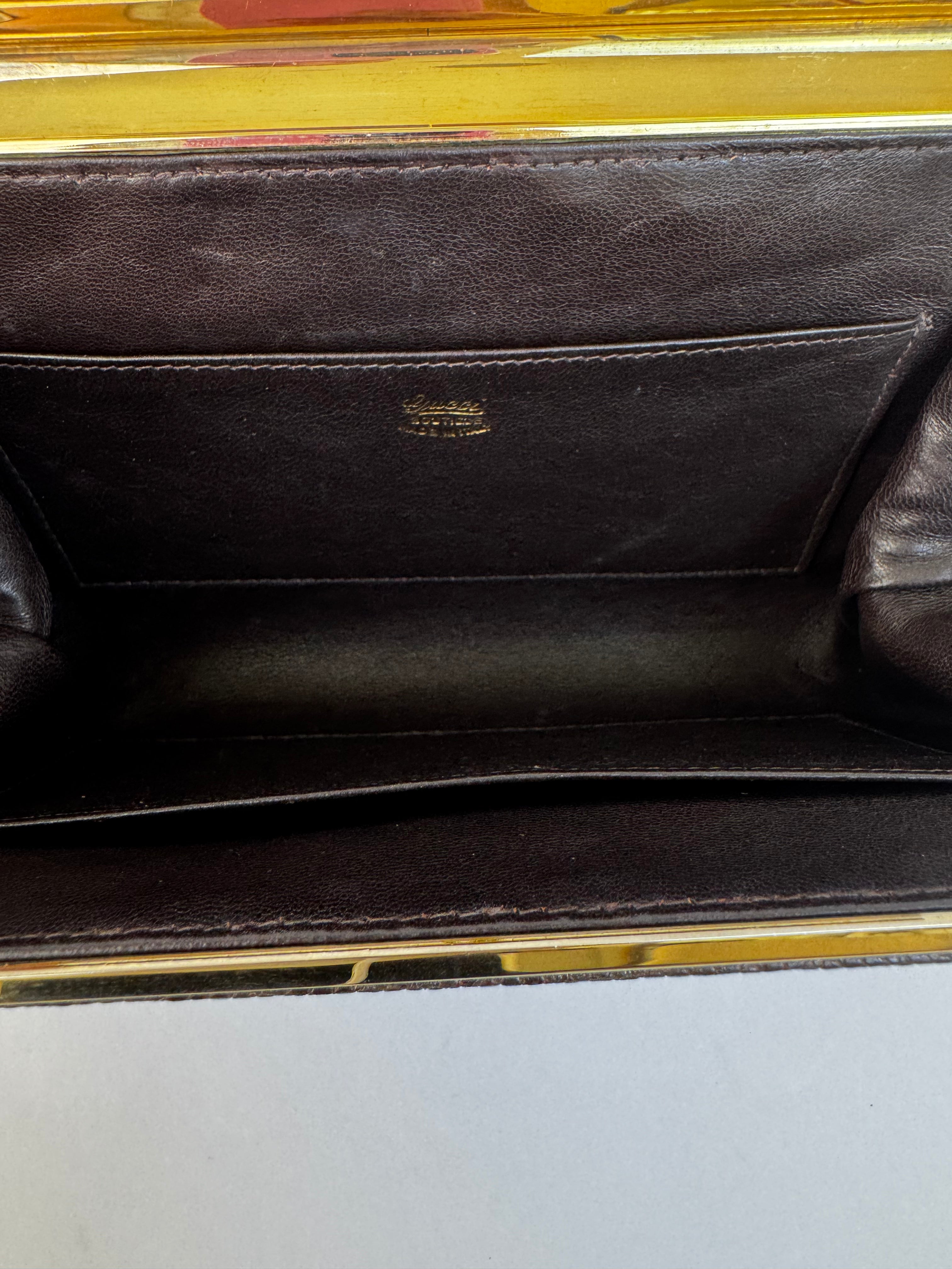 Gucci Vintage Python Leather Clutch