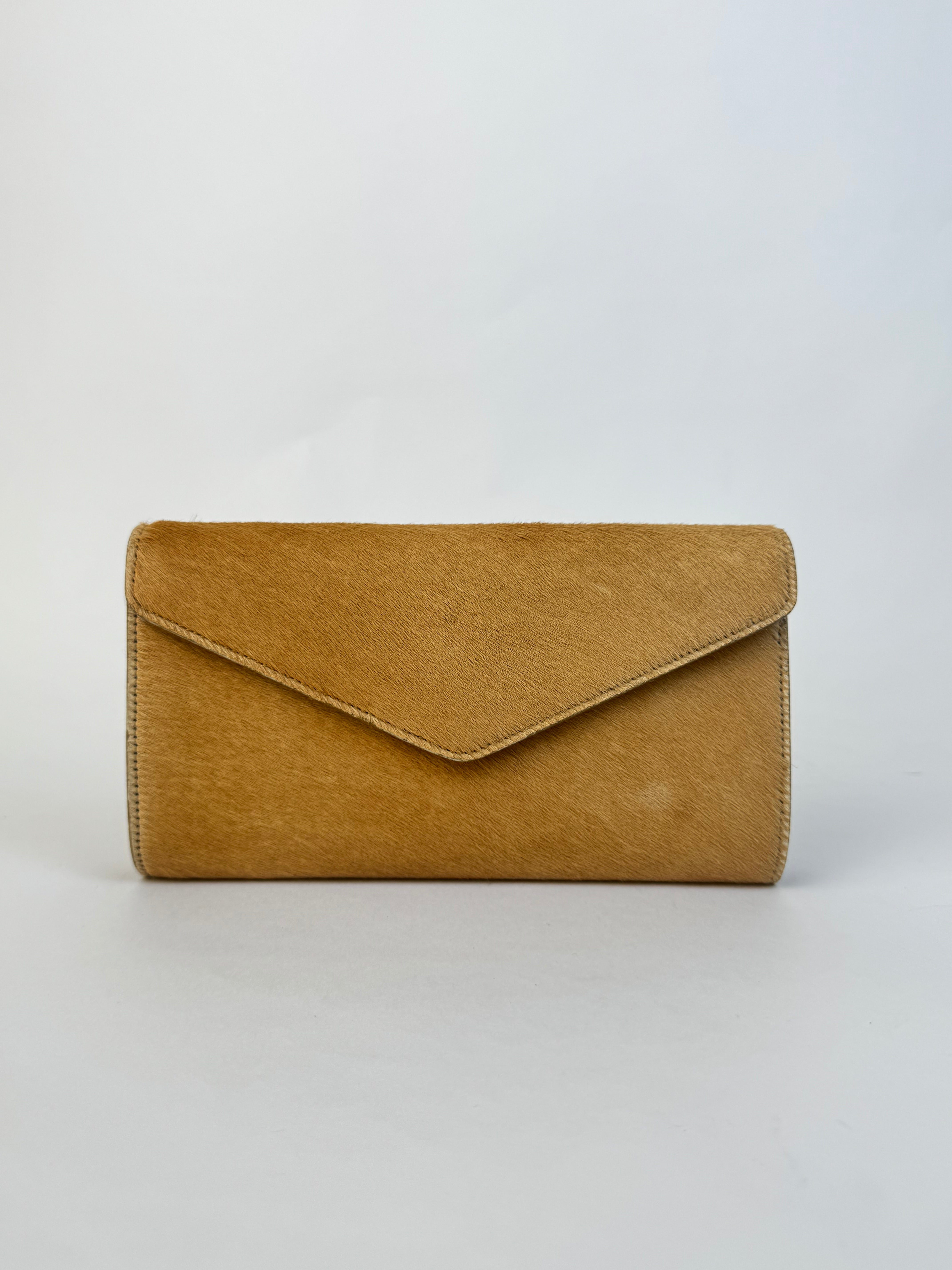 YSL Vintage Pony Hair Mailer Clutch