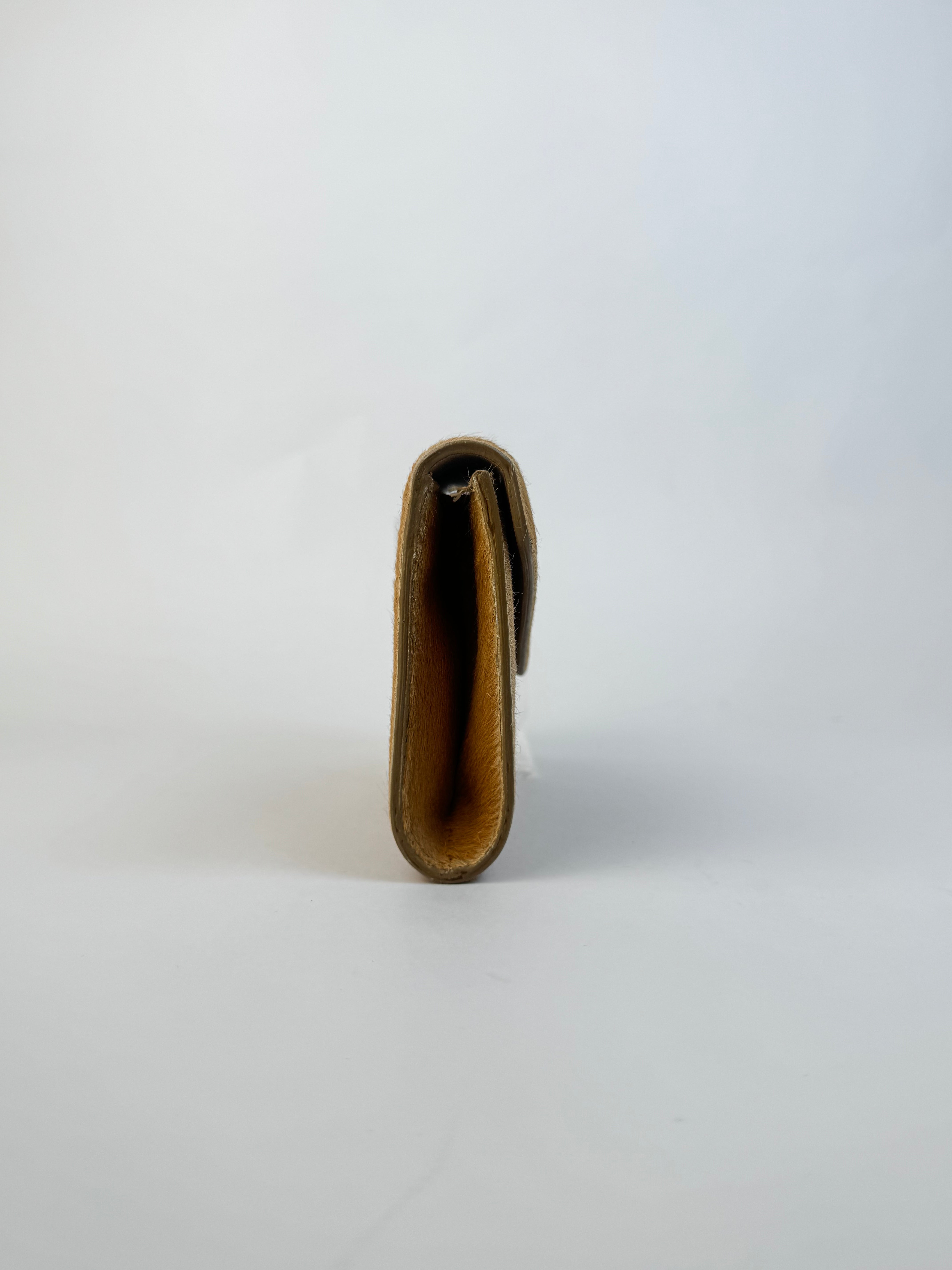 YSL Vintage Pony Hair Mailer Clutch