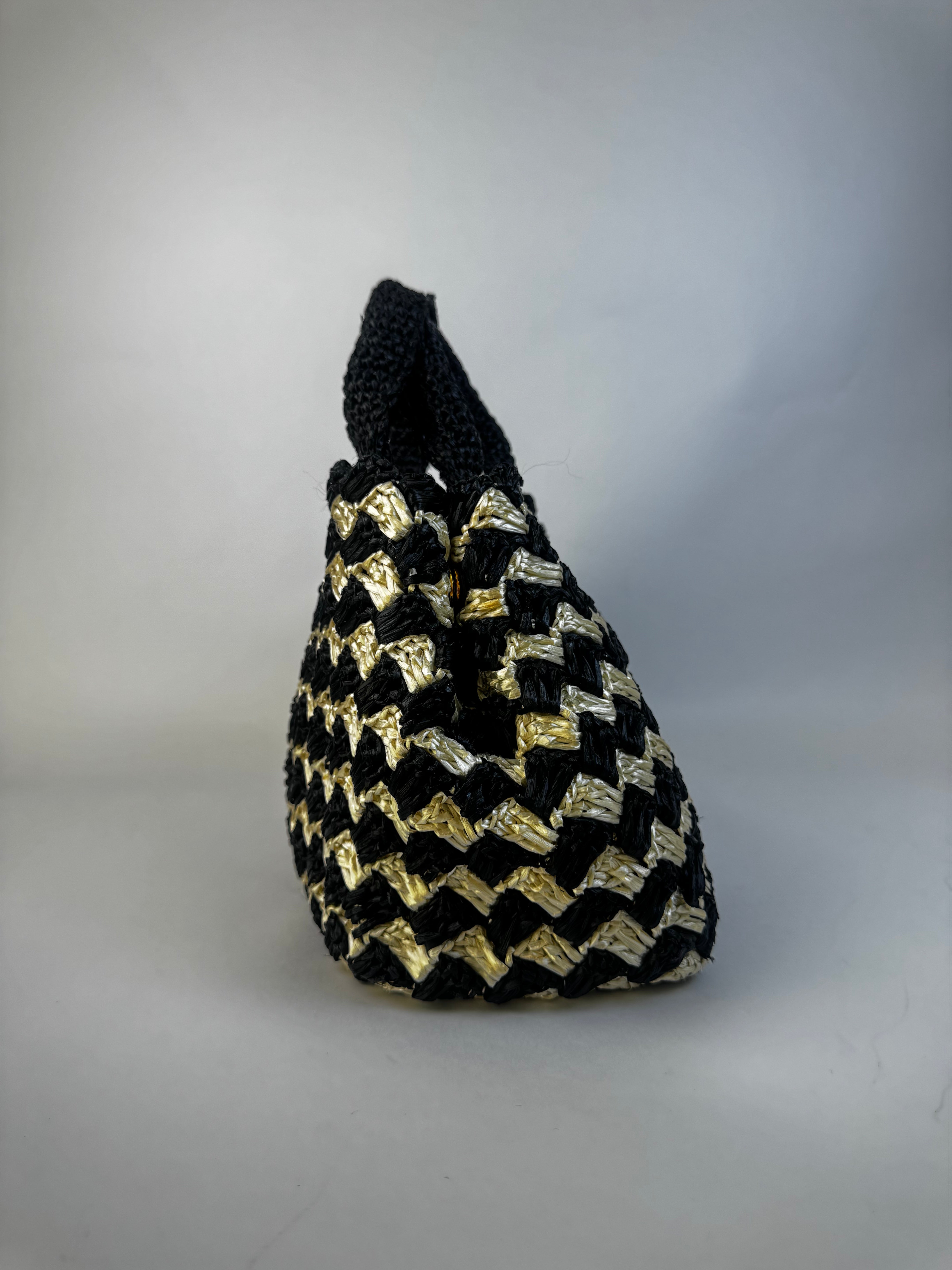 Prada Black Raffia Tote