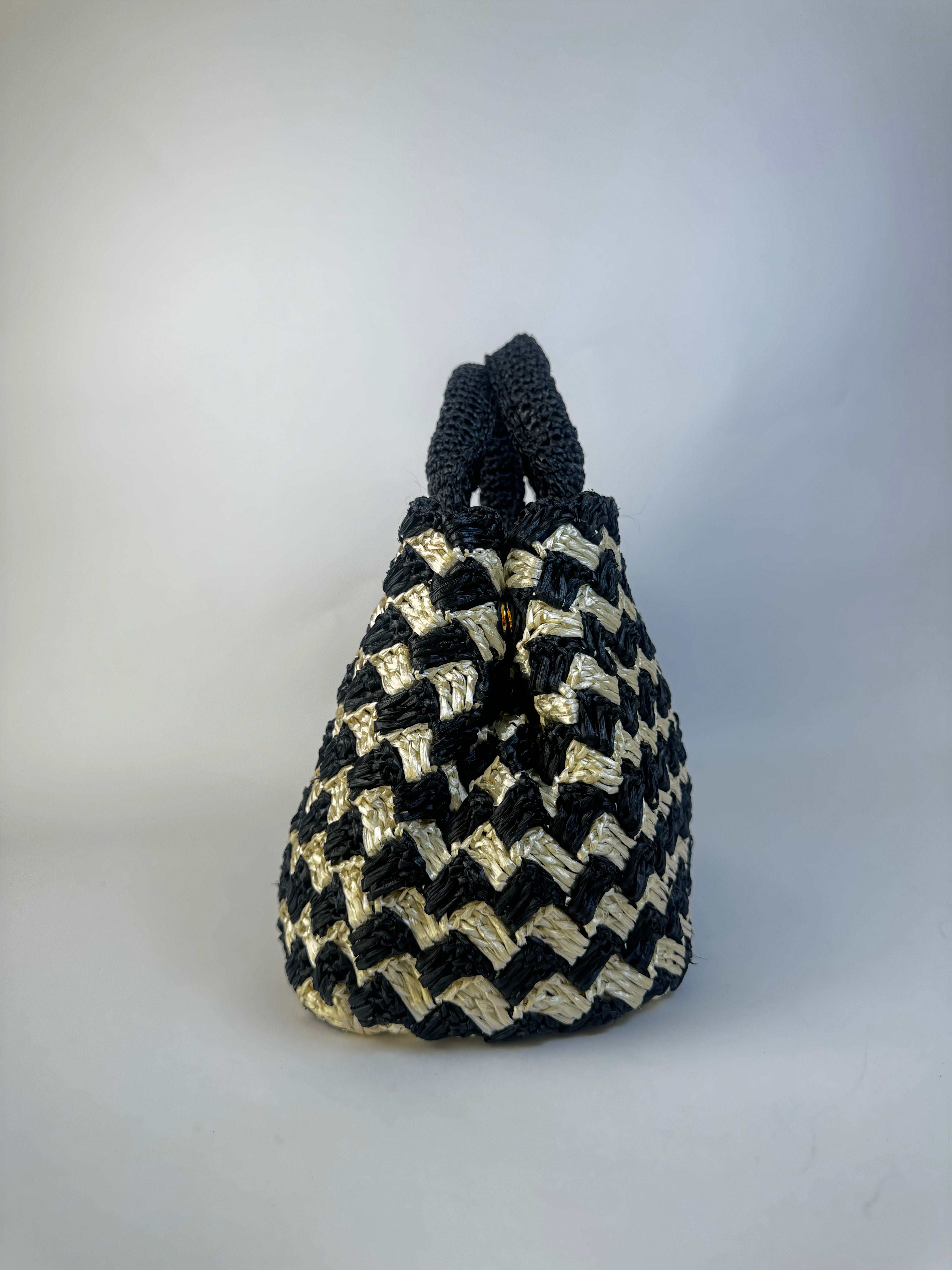 Prada Black Raffia Tote