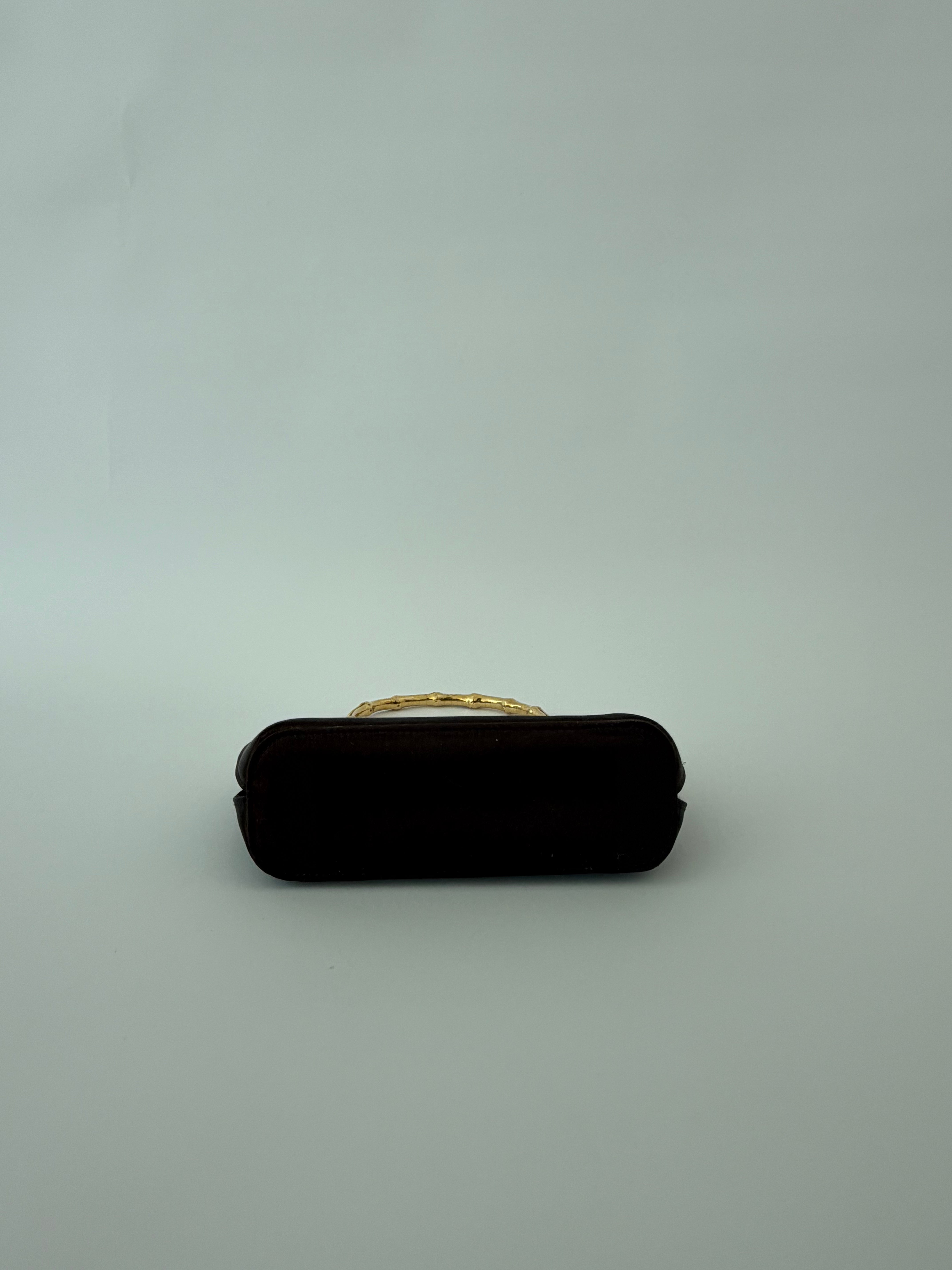 Gucci Vintage Satin Handbag Brown