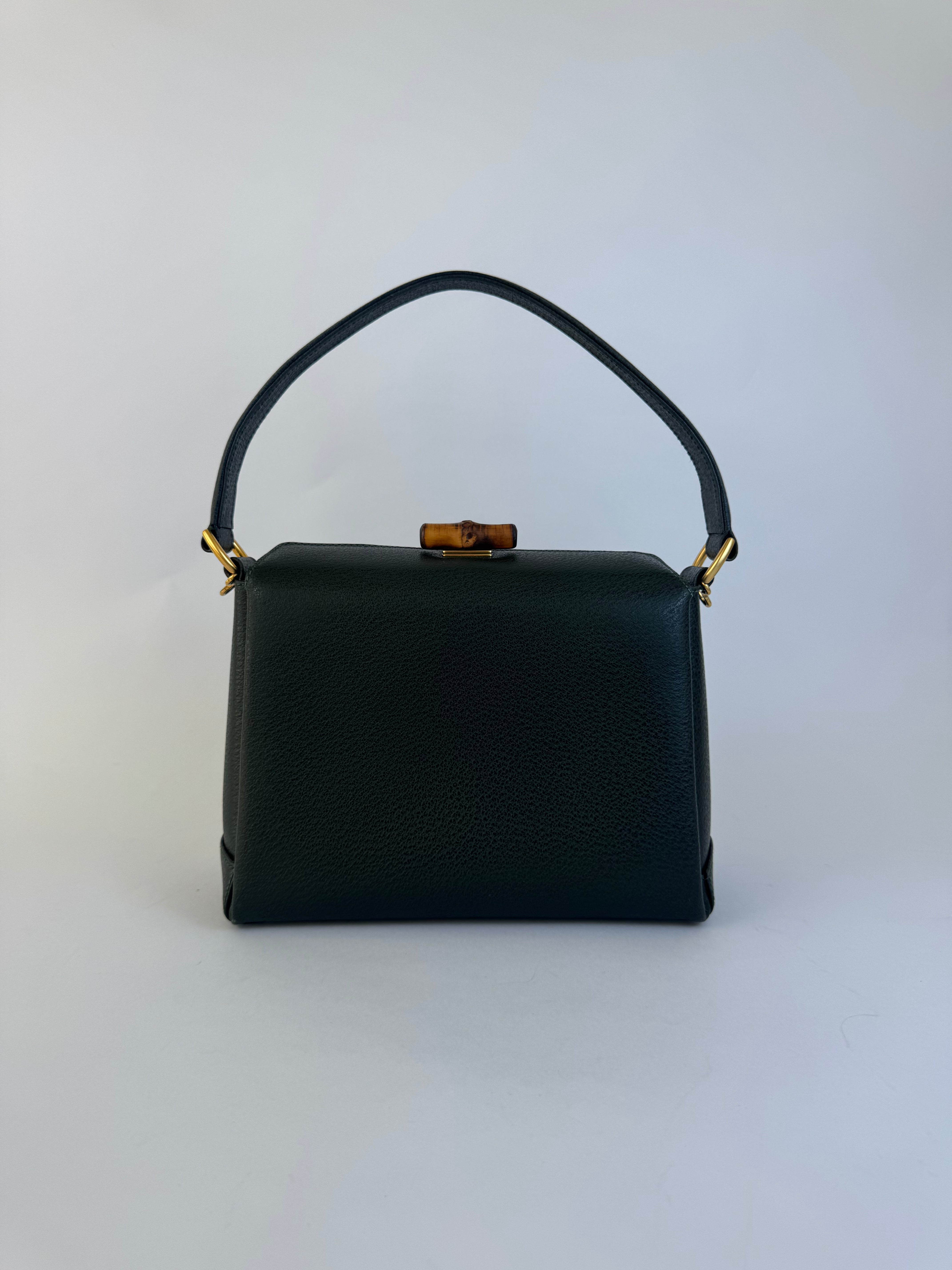 Gucci Vintage Bamboo Handbag Green