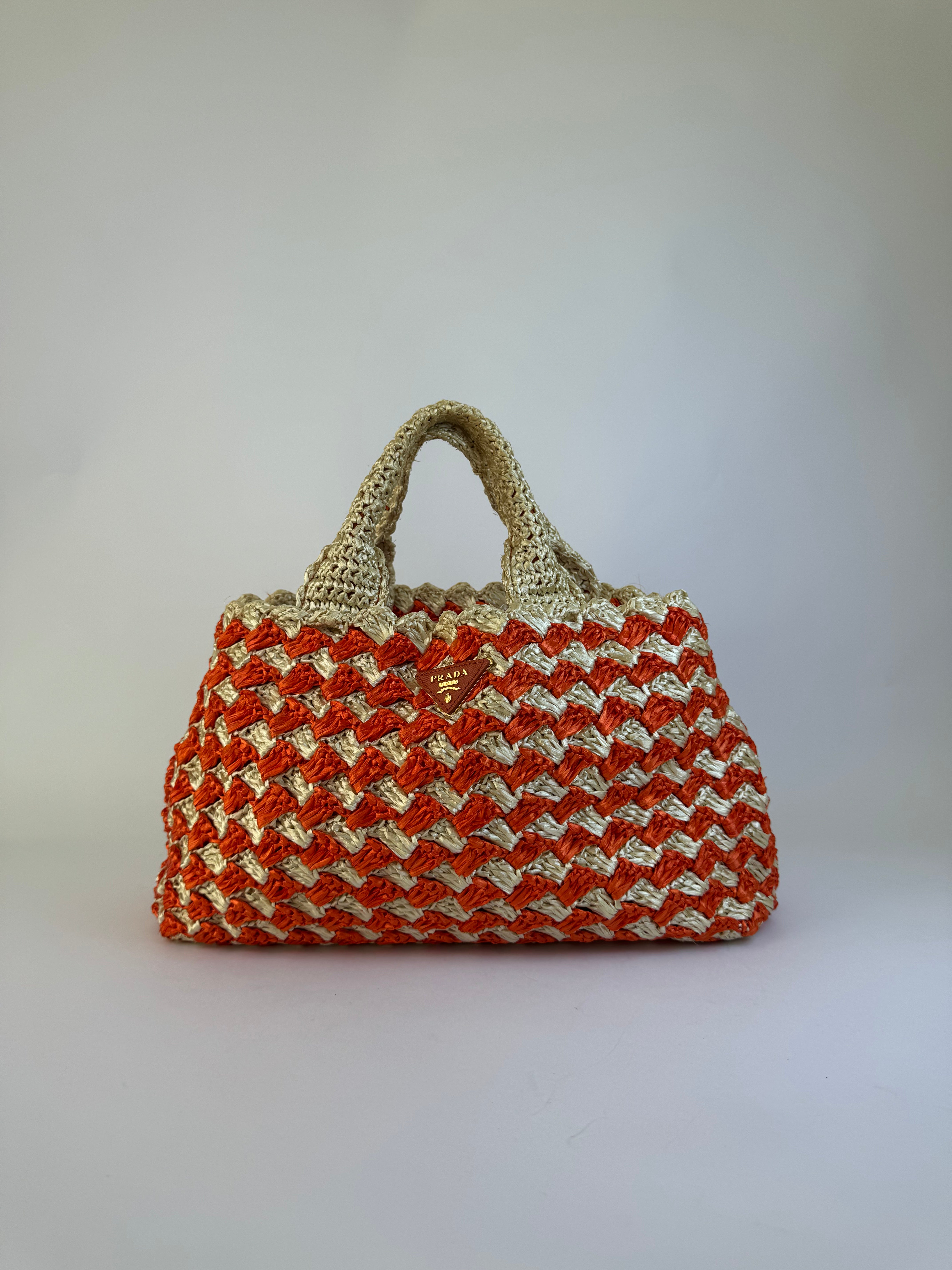 Prada Raffia Tote Bag