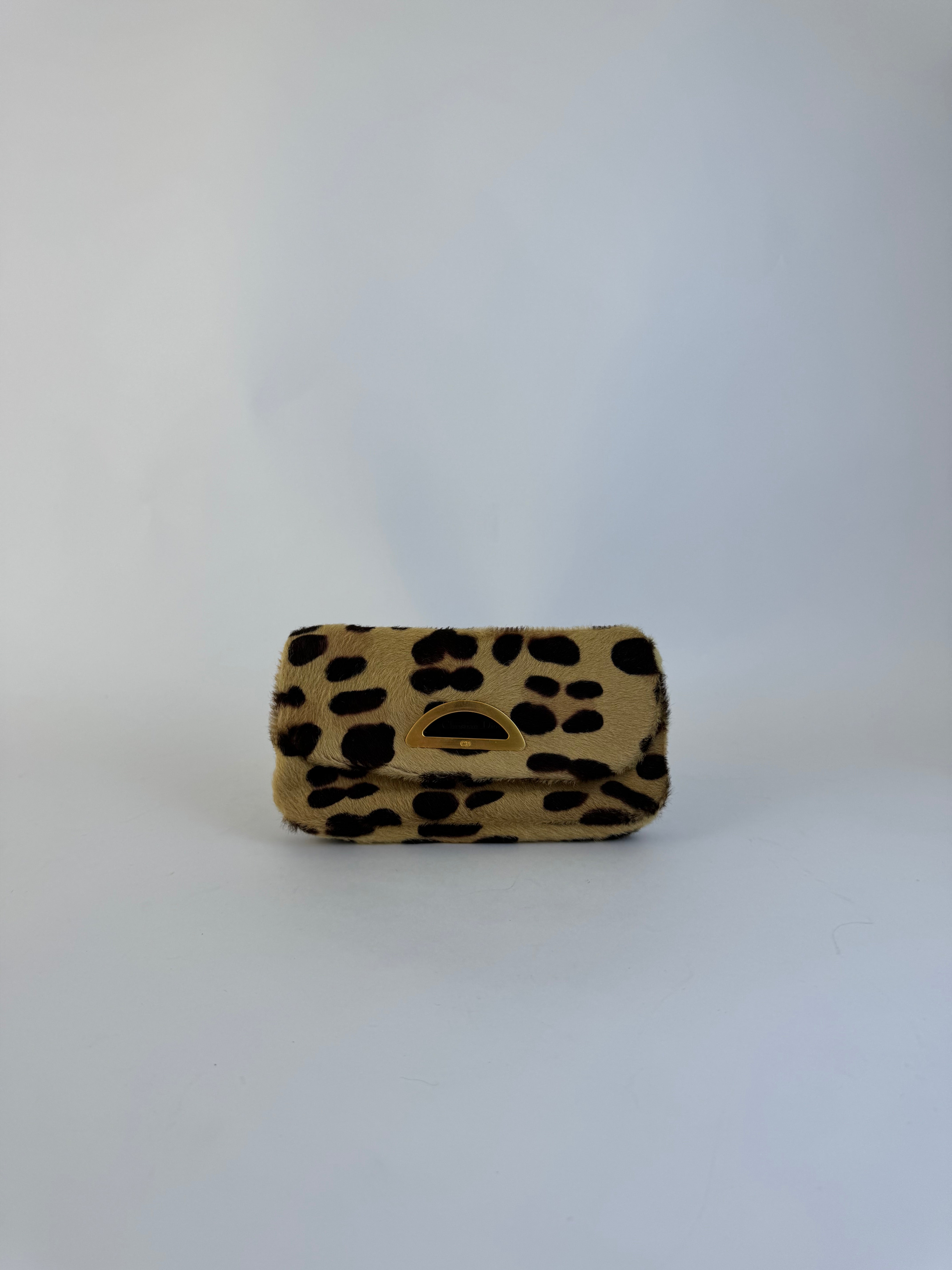 Dior Ponyhair Leopard Clutch