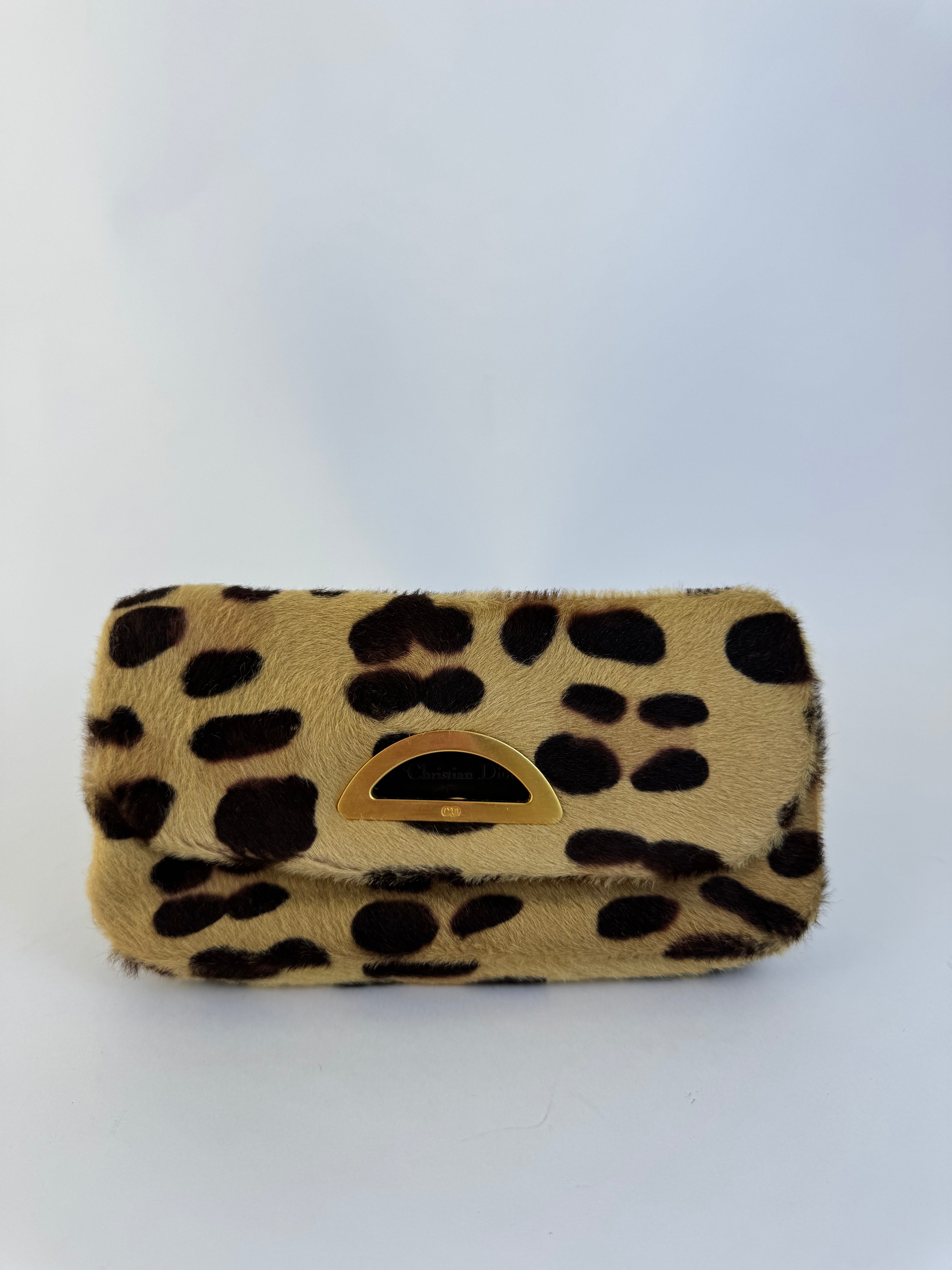 Dior Ponyhair Leopard Clutch