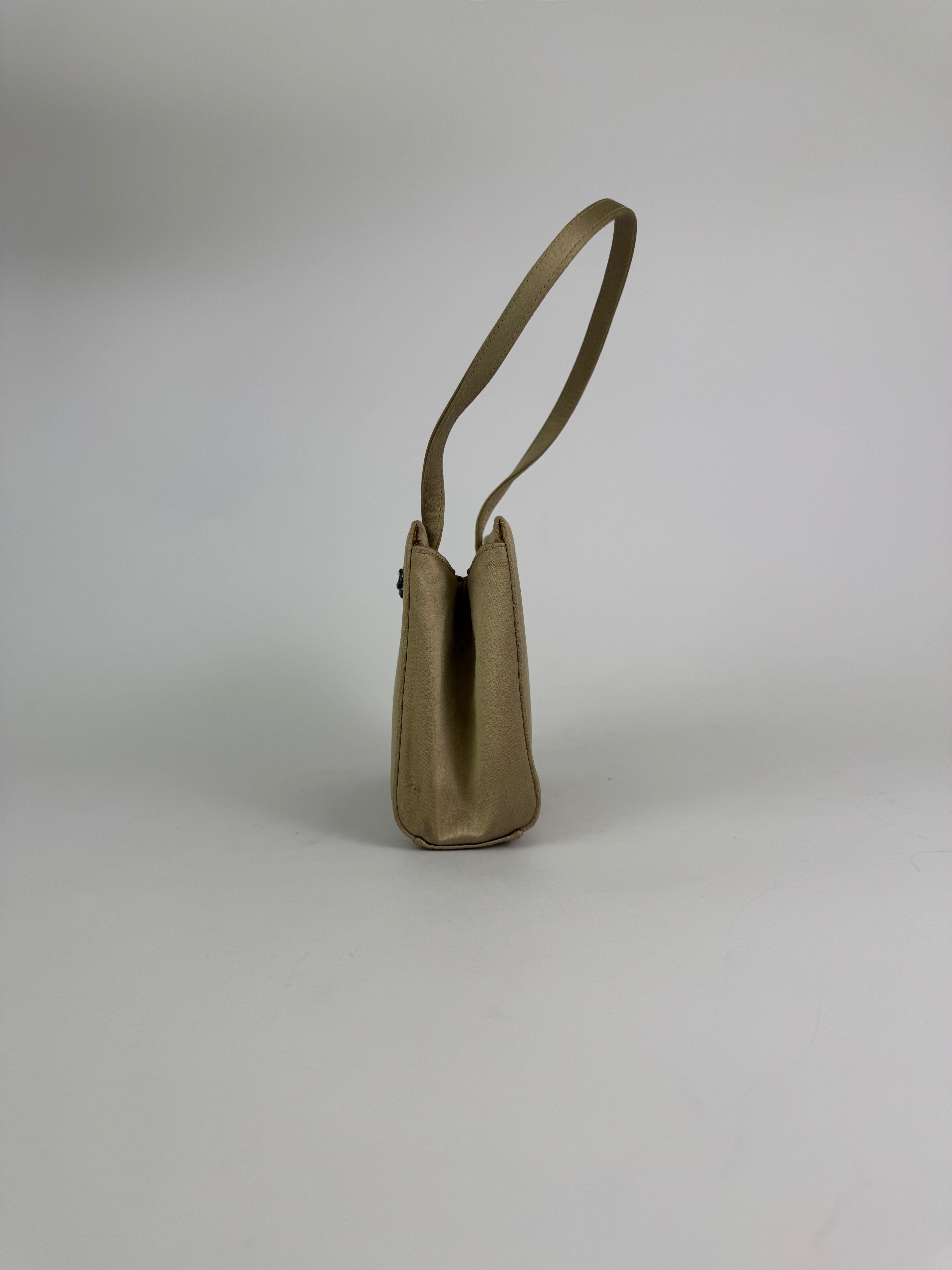 Chanel Satin Camellia Evening Bag