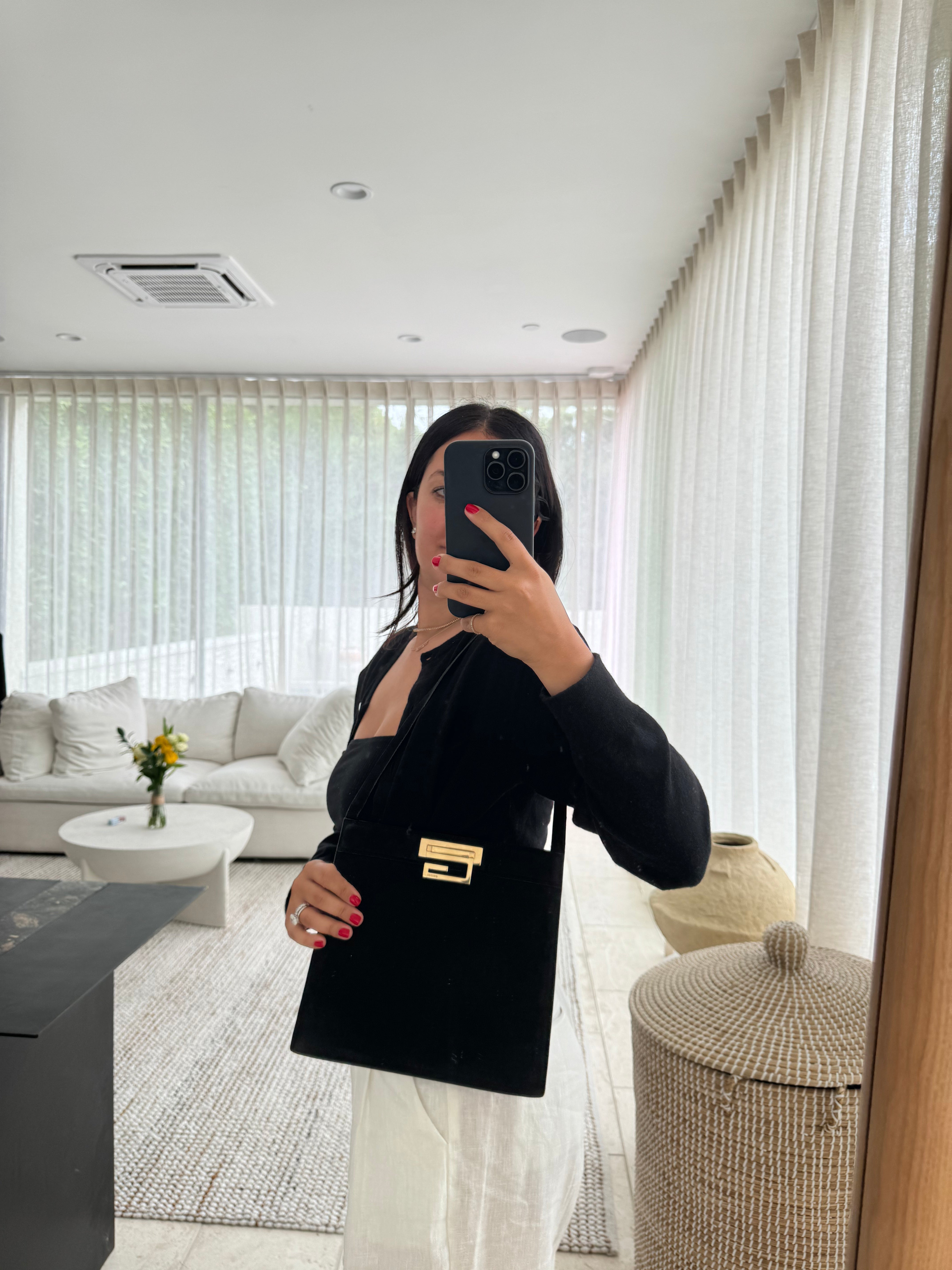 Gucci Black Suede Shoulder Bag