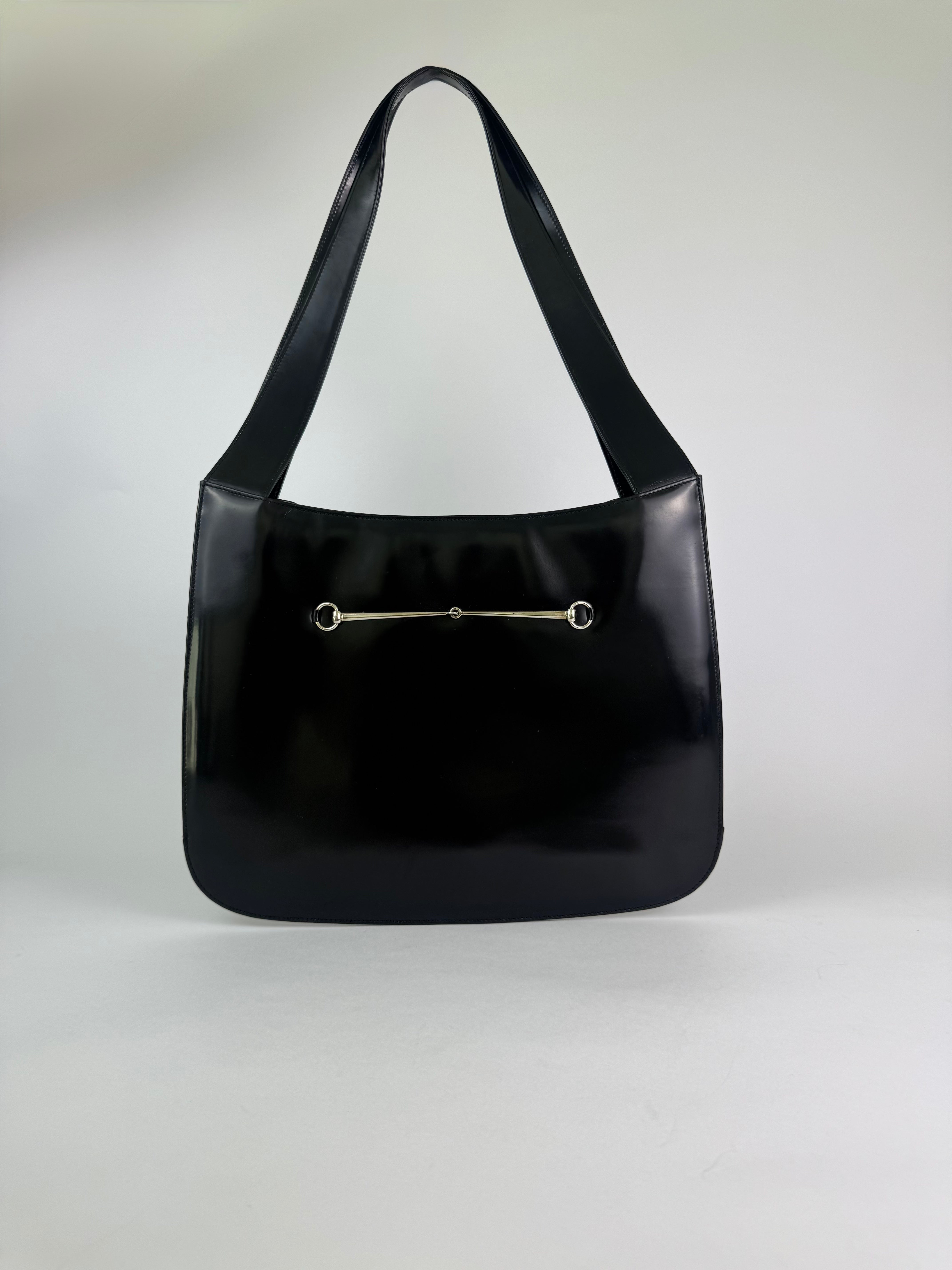 Gucci Tom Ford Slim Horsebit Shoulder Bag Black