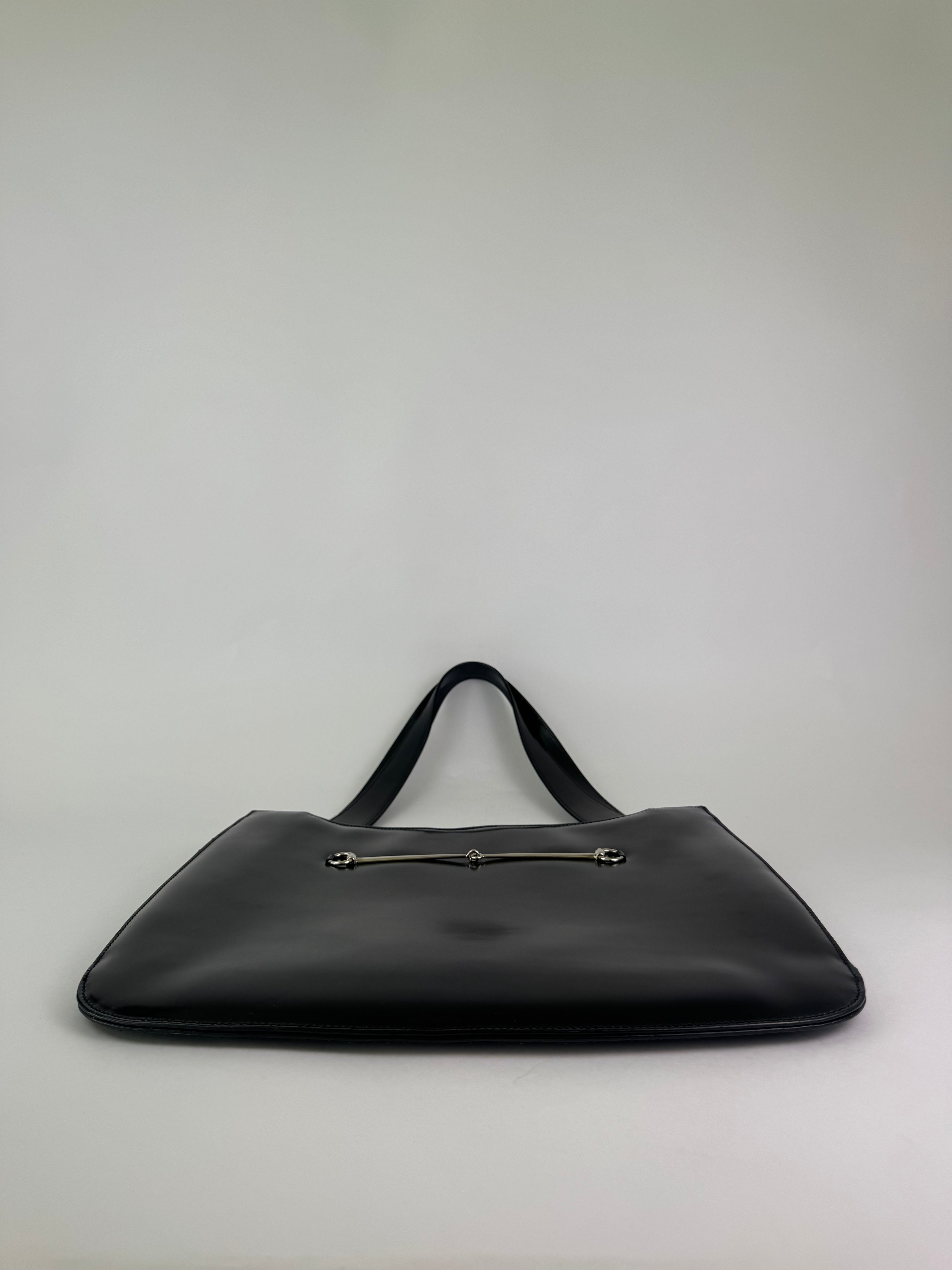 Gucci Tom Ford Slim Horsebit Shoulder Bag Black