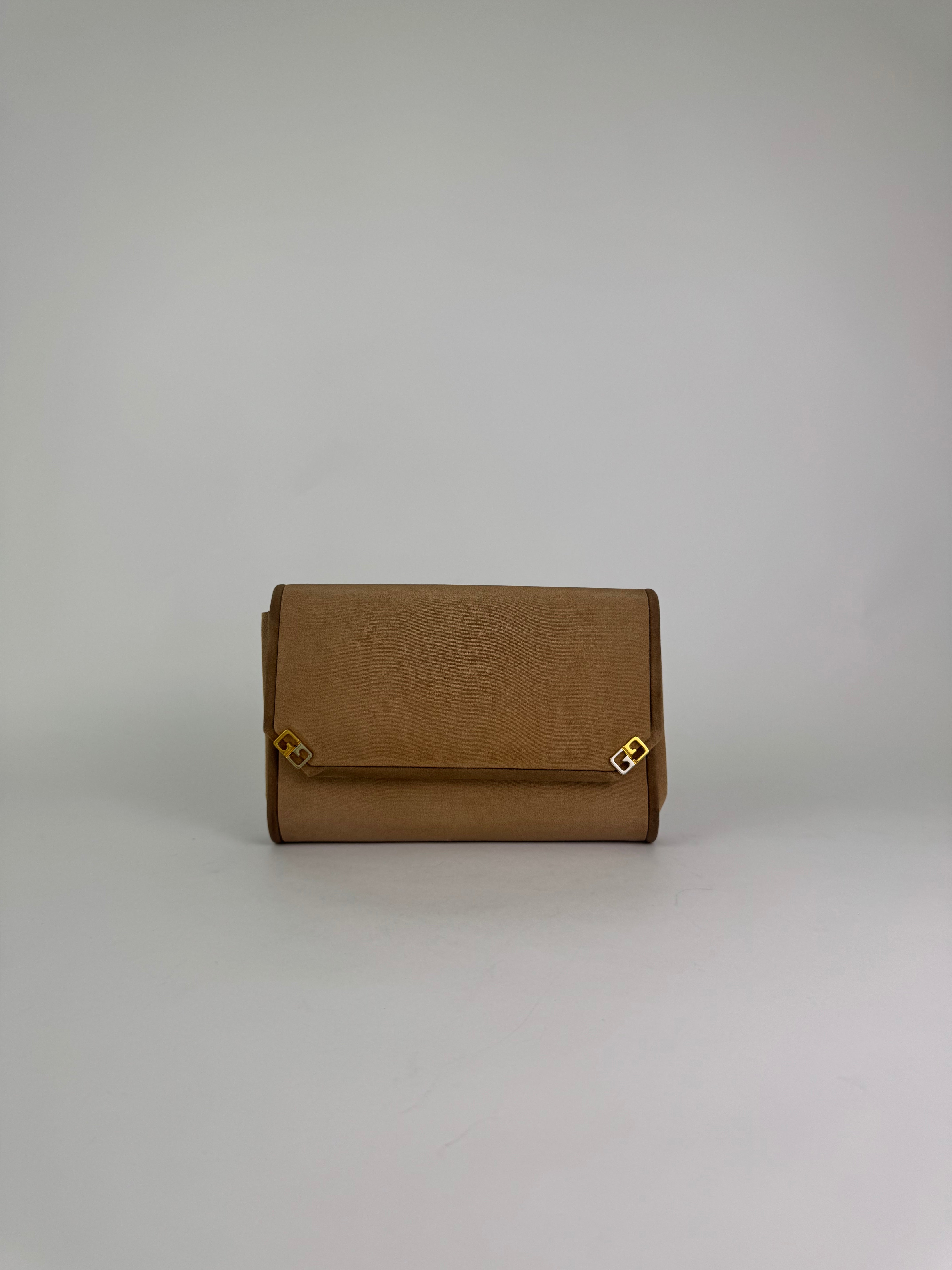 Gucci Neutral Canvas Clutch