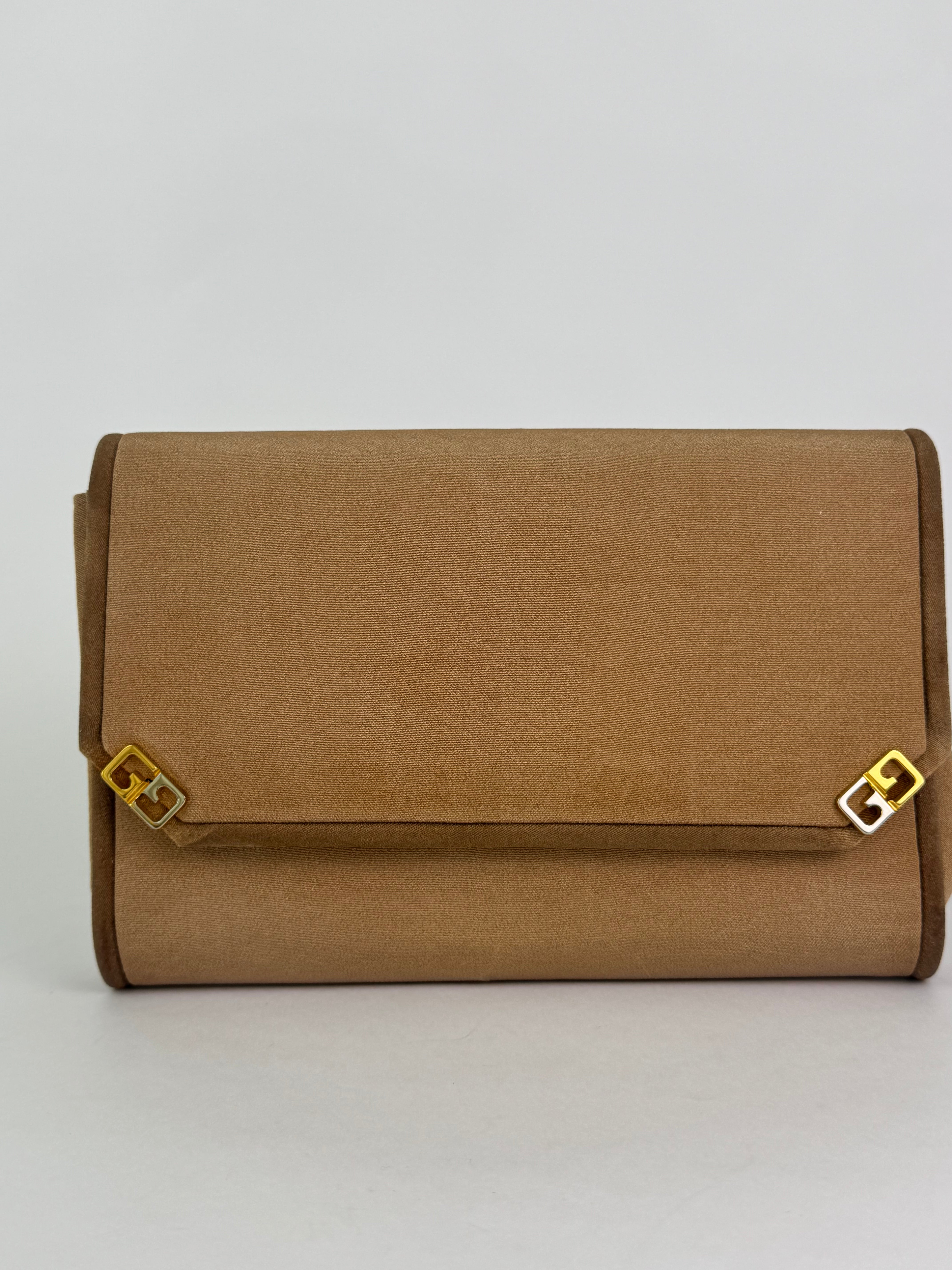 Gucci Neutral Canvas Clutch