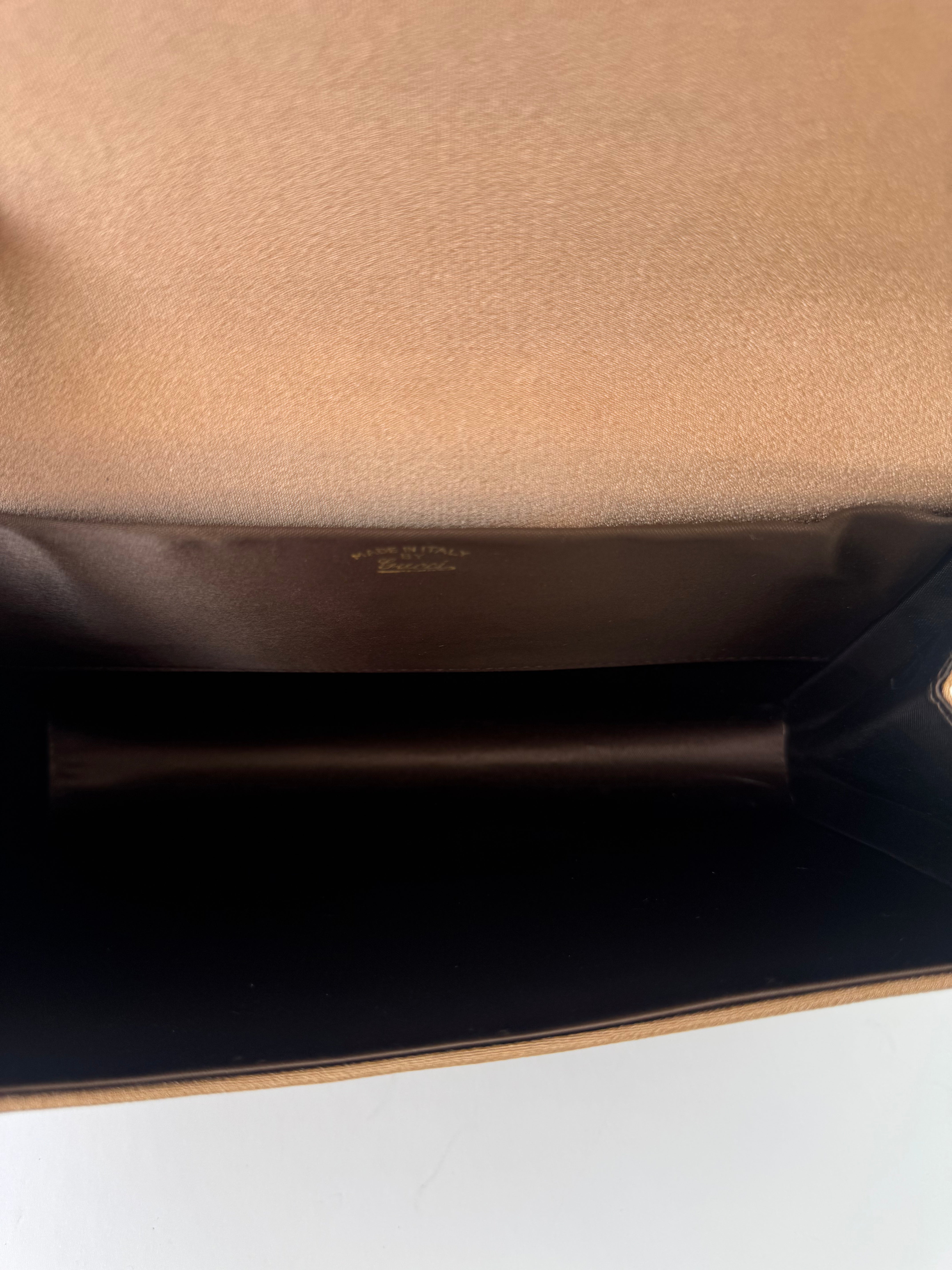 Gucci Neutral Canvas Clutch