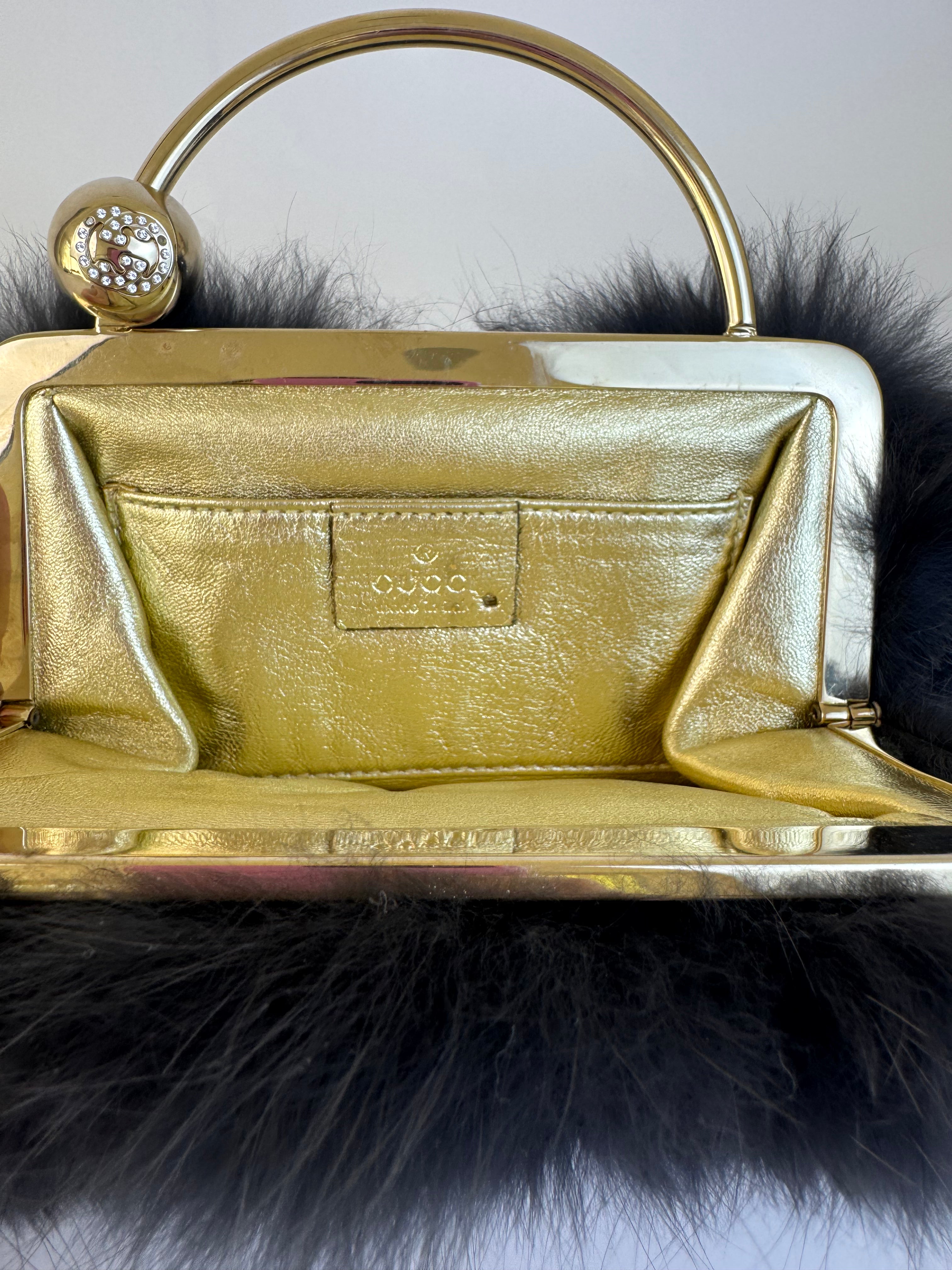 Gucci Vintage Mink Handbag Rare