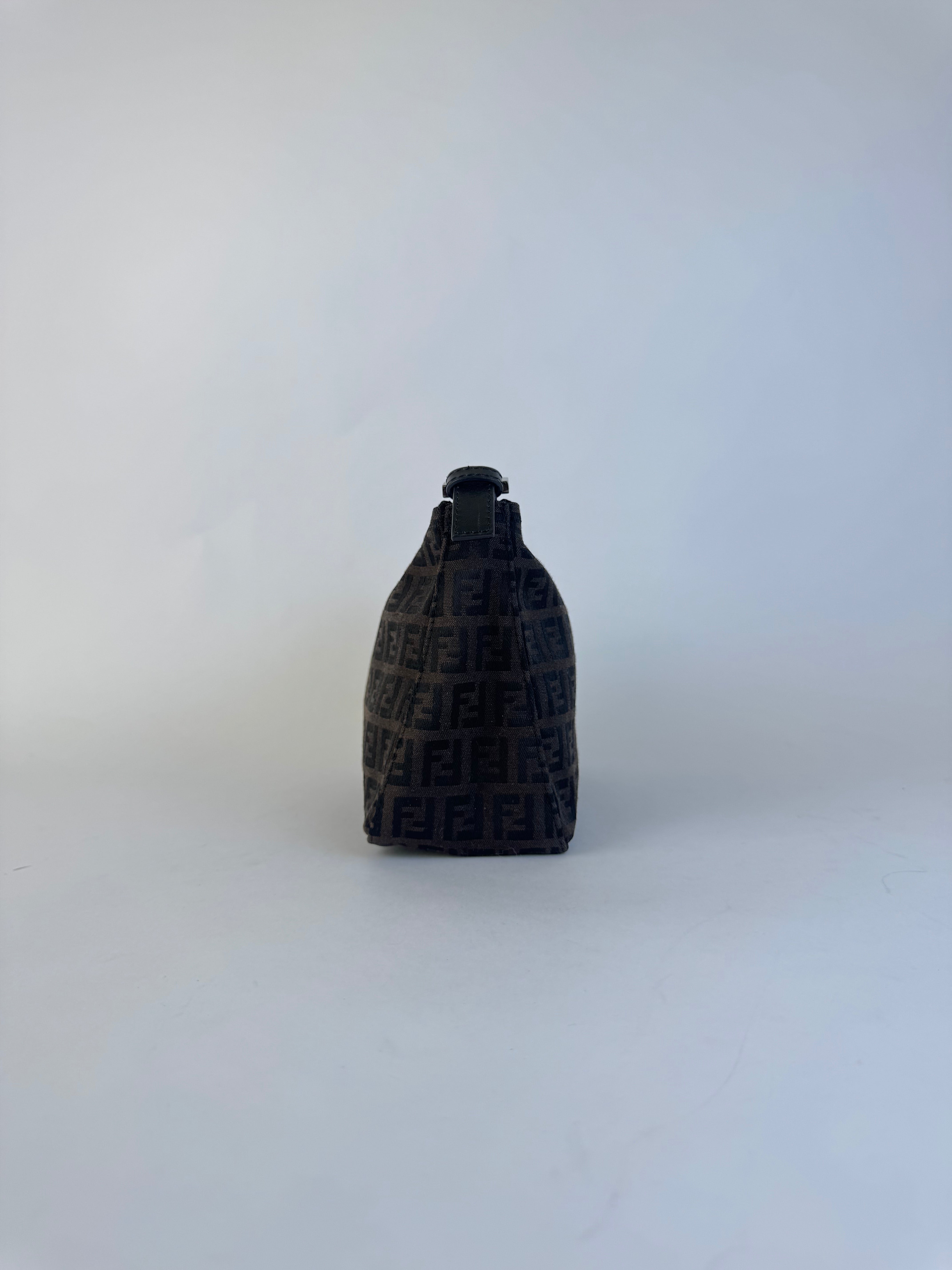Fendi Zucchino Pouchette Handbag Brown
