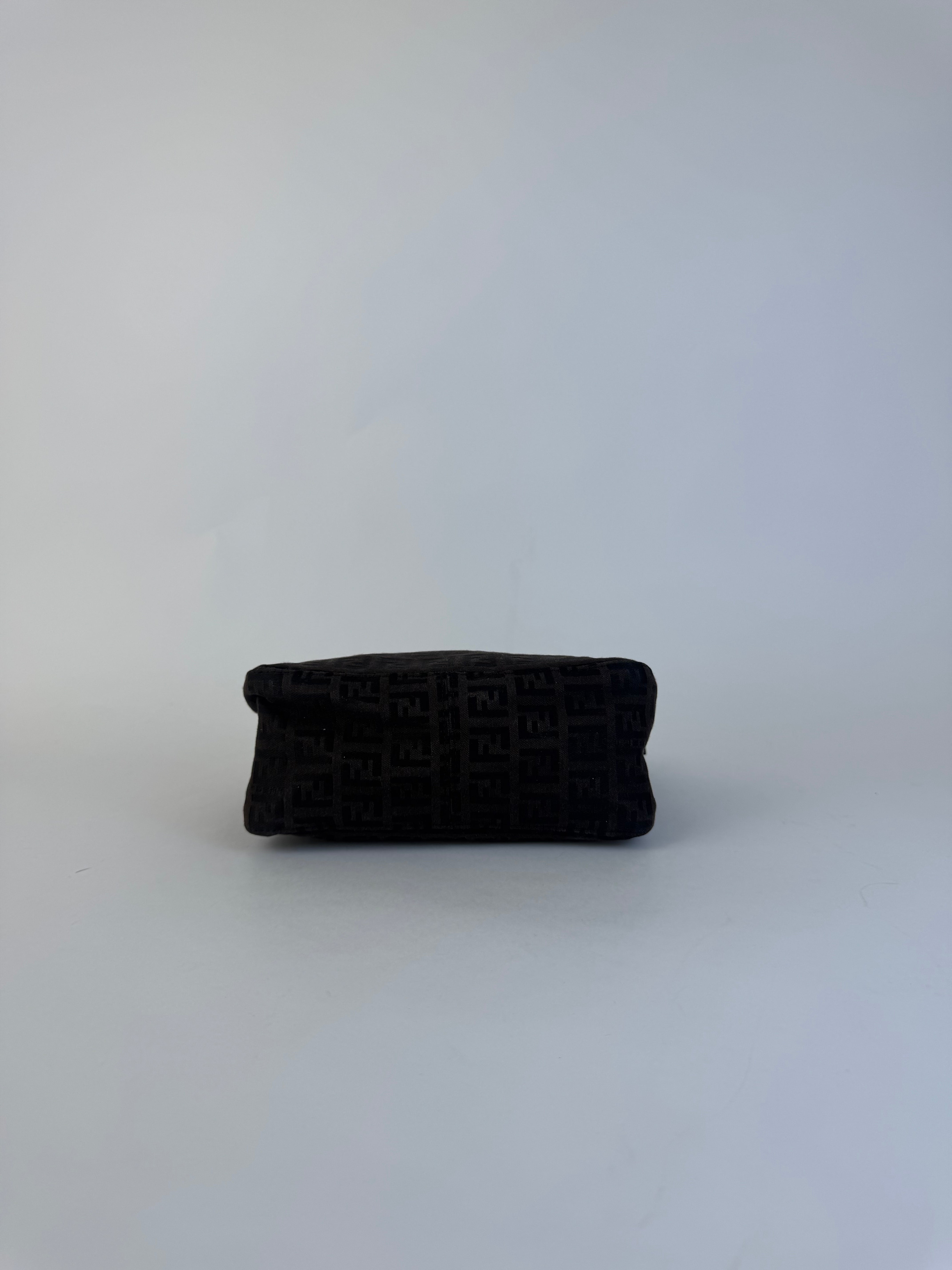 Fendi Zucchino Pouchette Handbag Brown