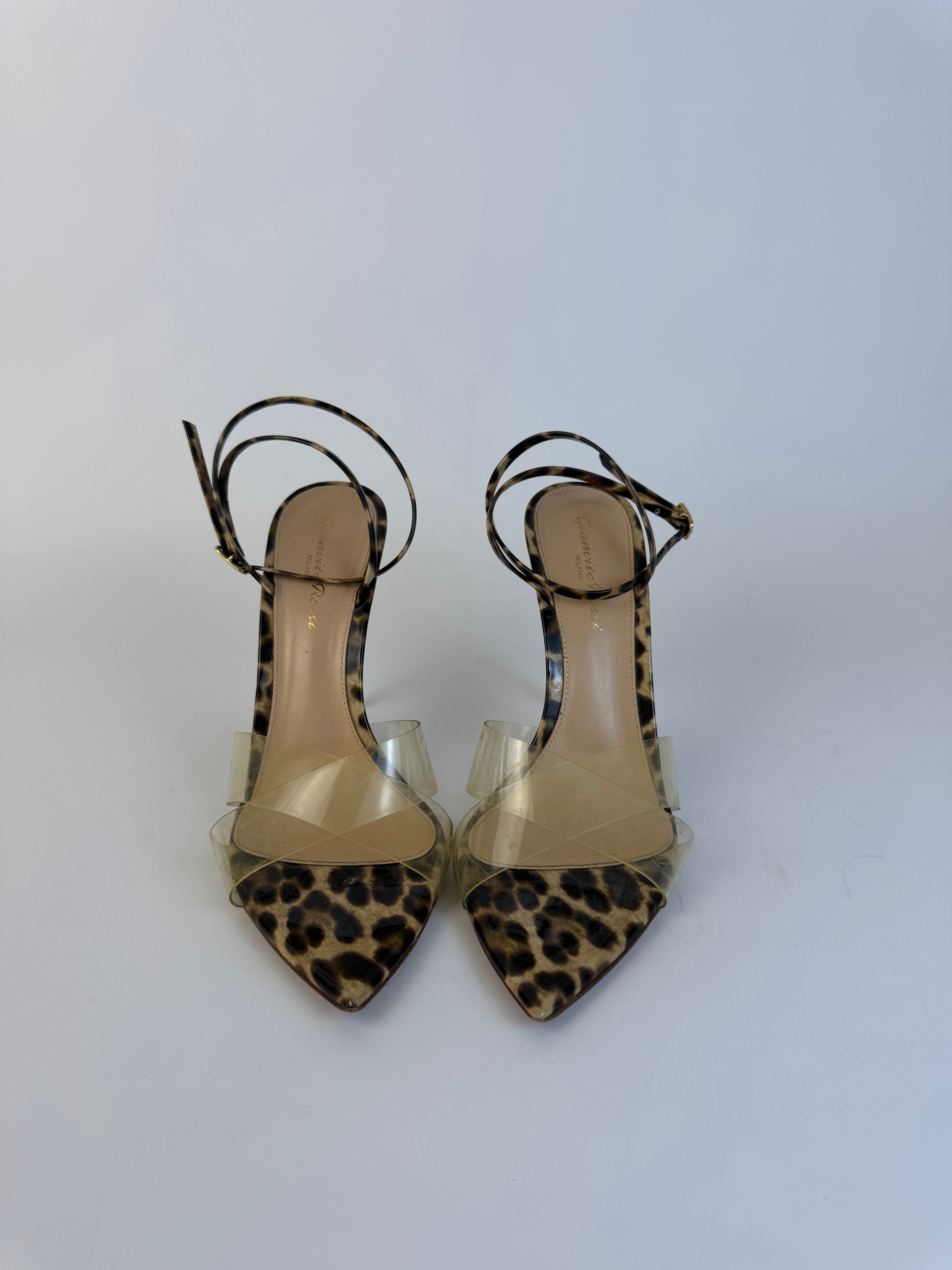 Gianvito Rossi Leopard PVC Heels 37