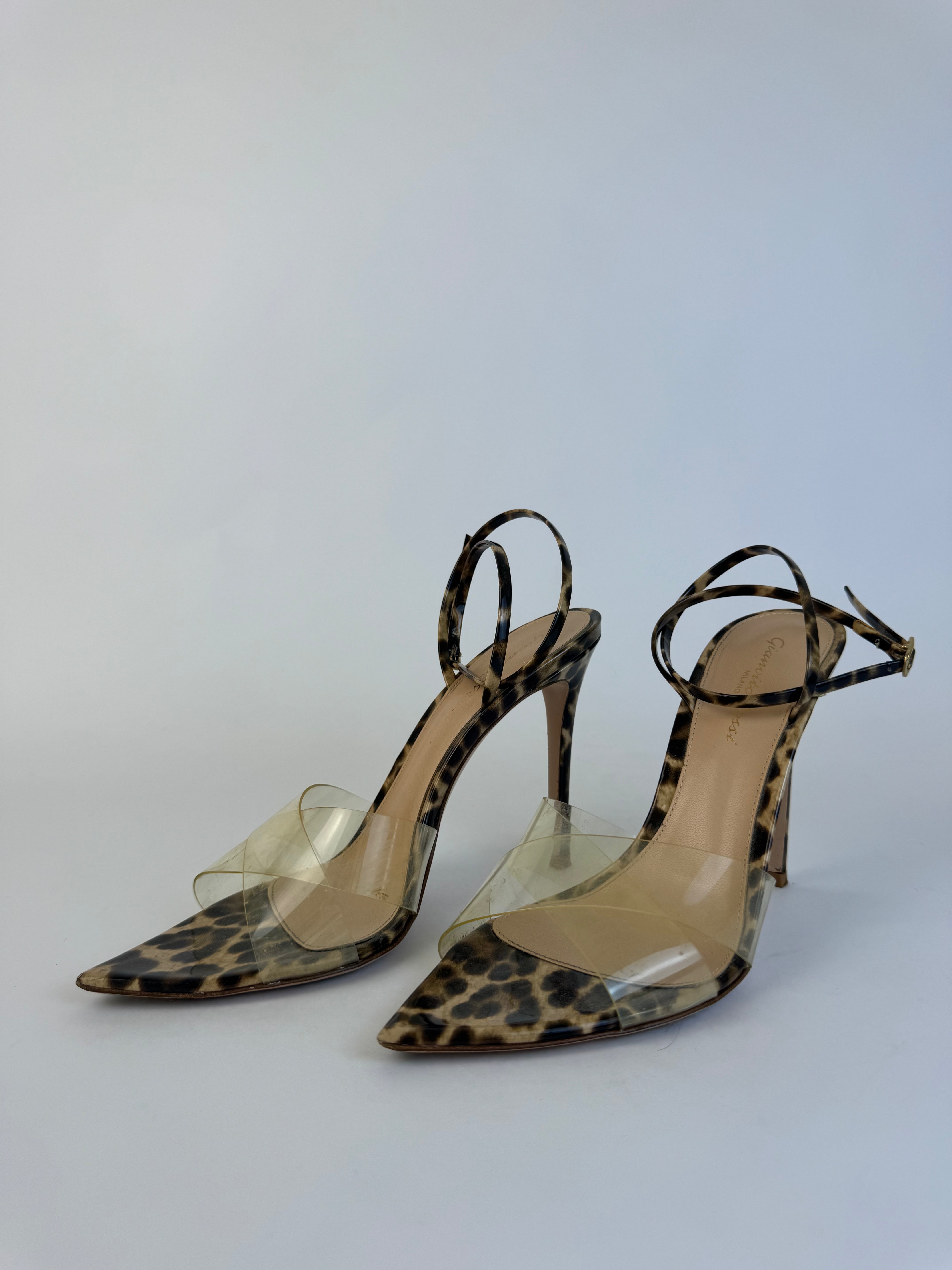 Gianvito Rossi Leopard PVC Heels 37