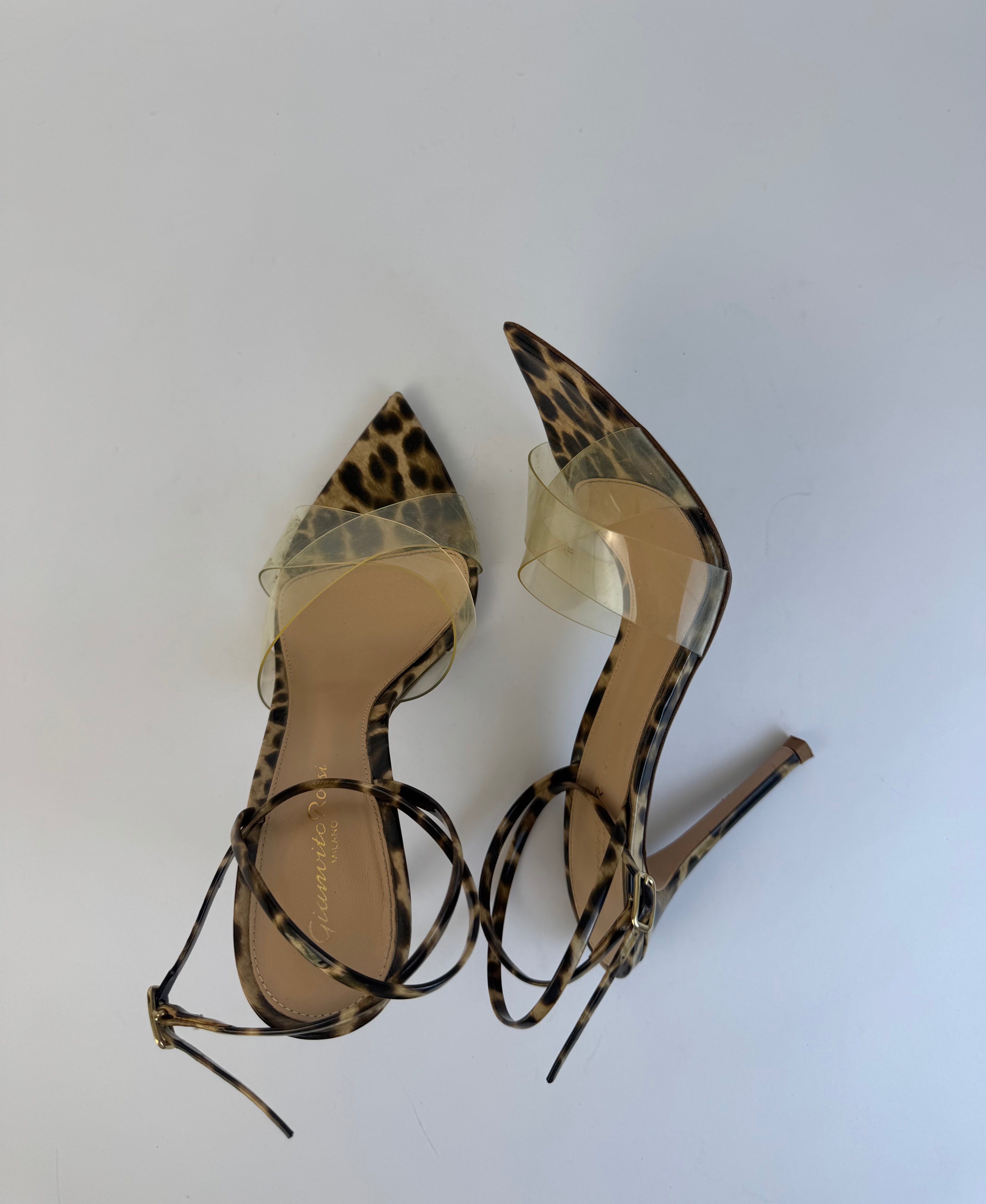 Gianvito Rossi Leopard PVC Heels 37