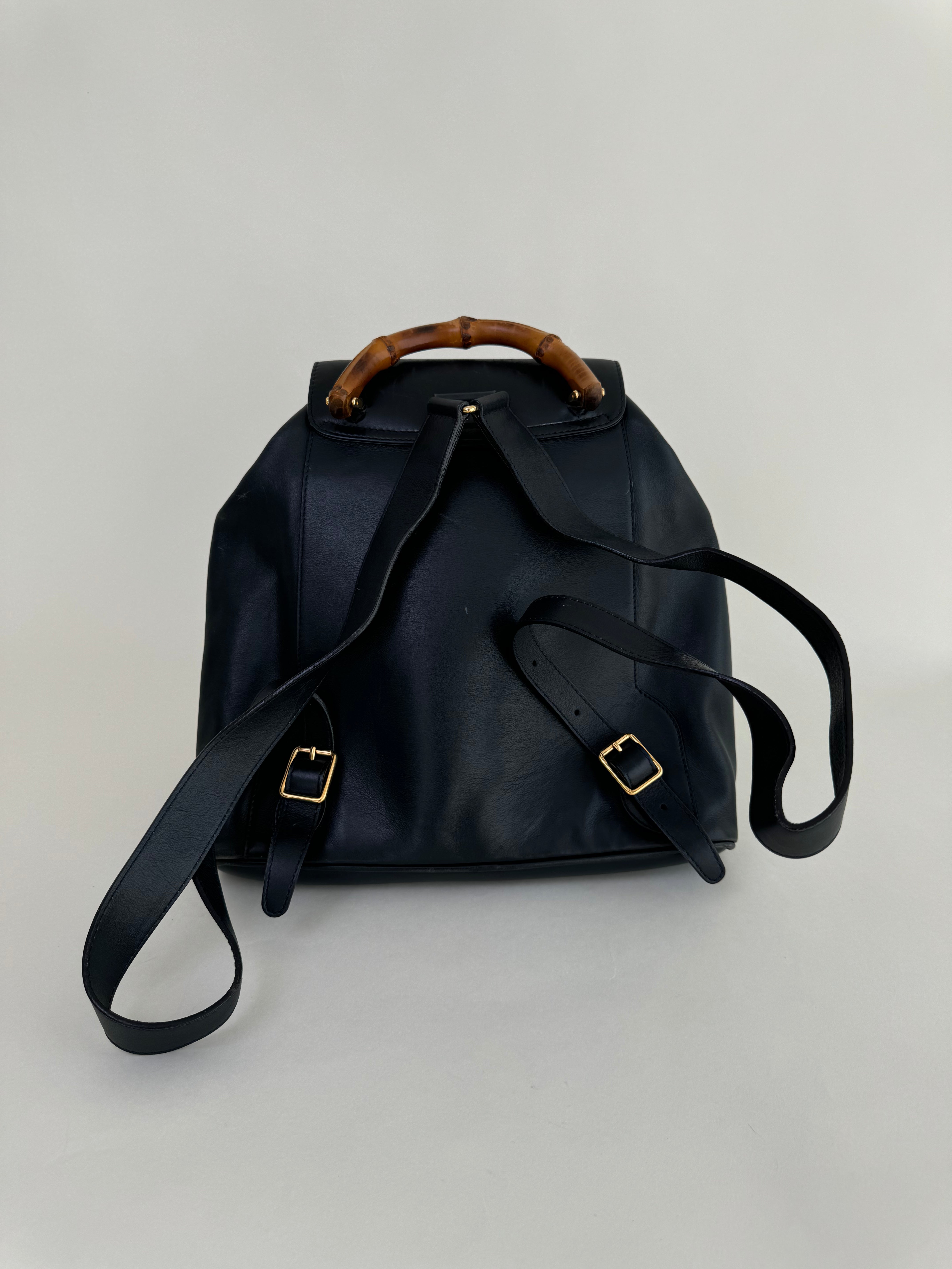 bacci leather backpack Gucci Bamboo Leather Backpack