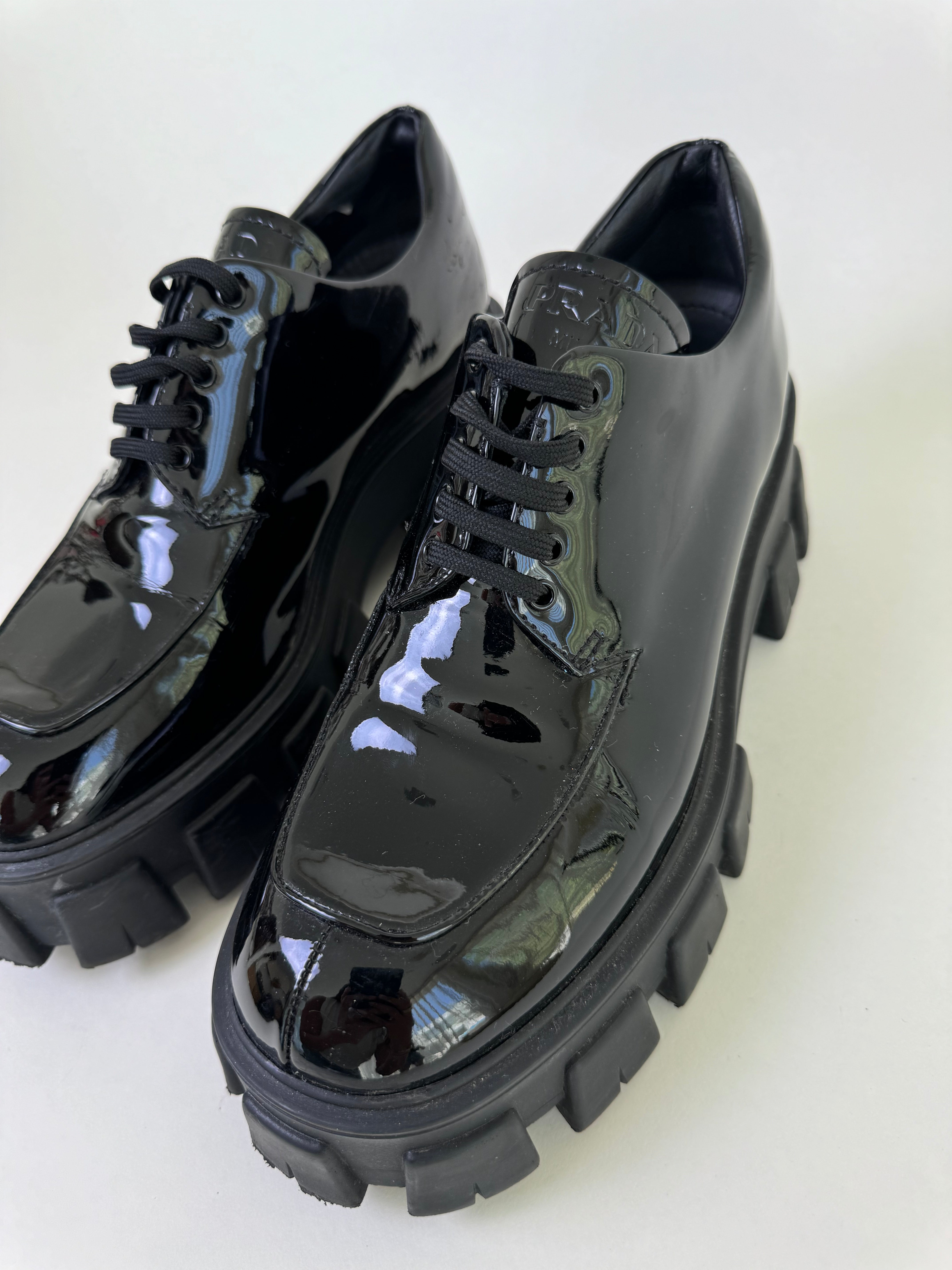 Prada Patent Leather Oxfords 10