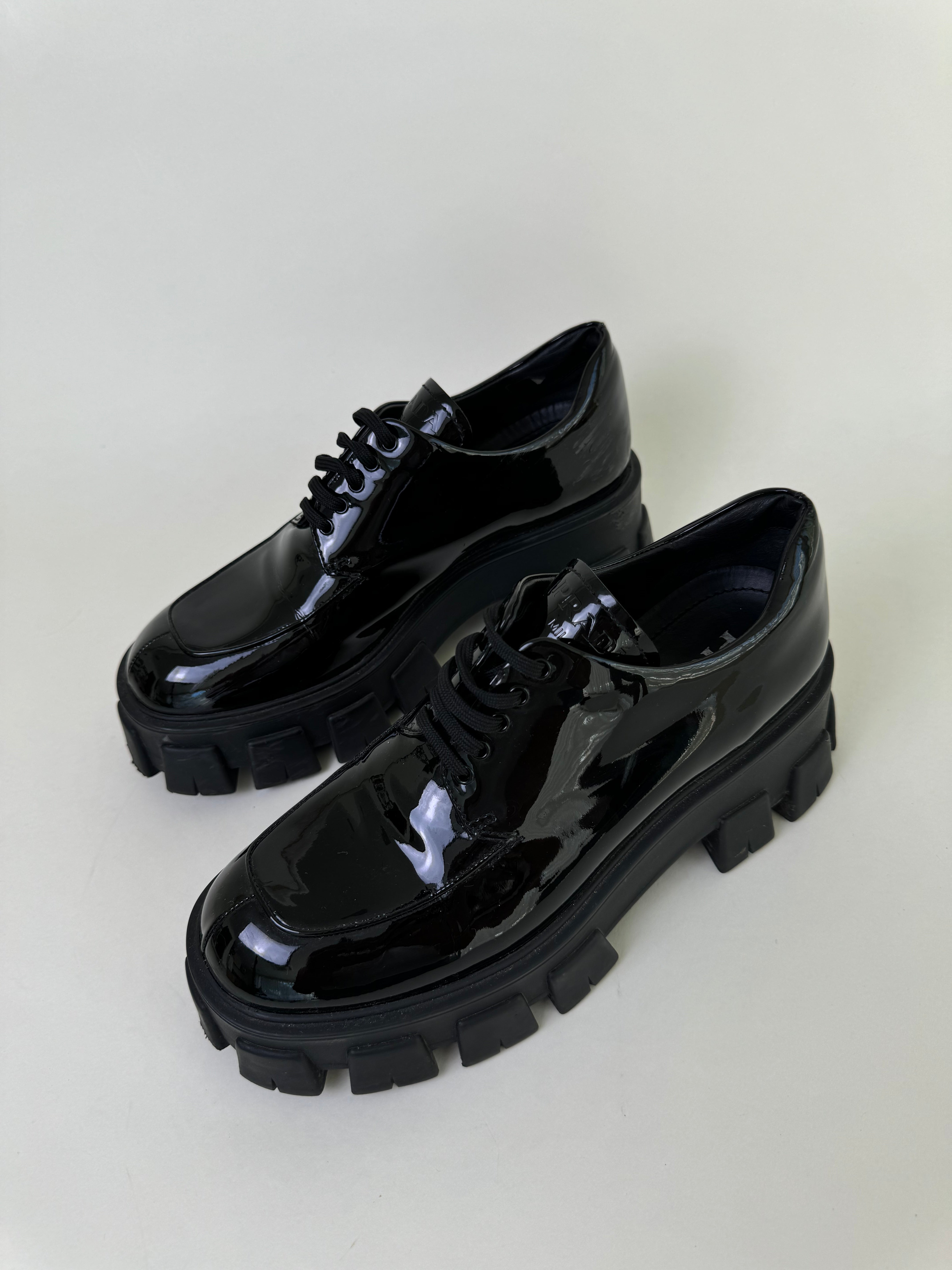 Prada Patent Leather Oxfords 10