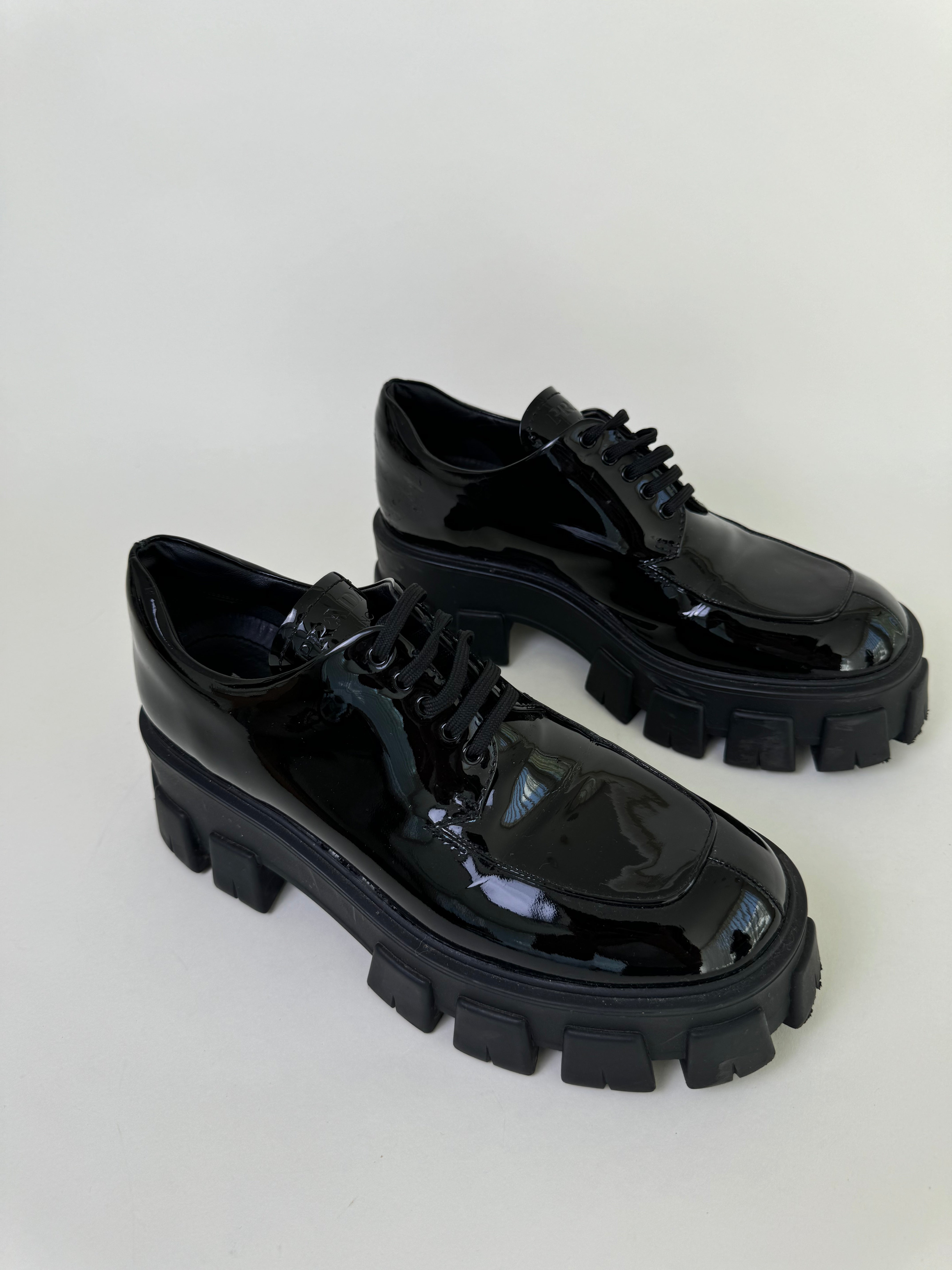 Prada Patent Leather Oxfords 10