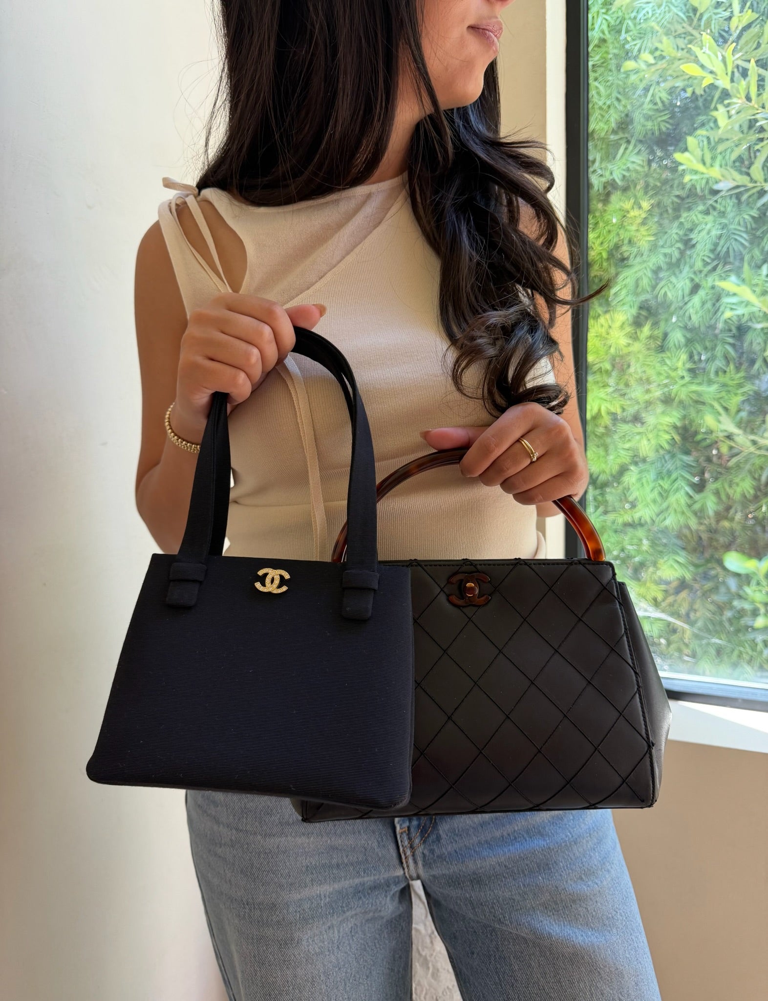 Chanel Vintage Lambskin Tortoise Handbag