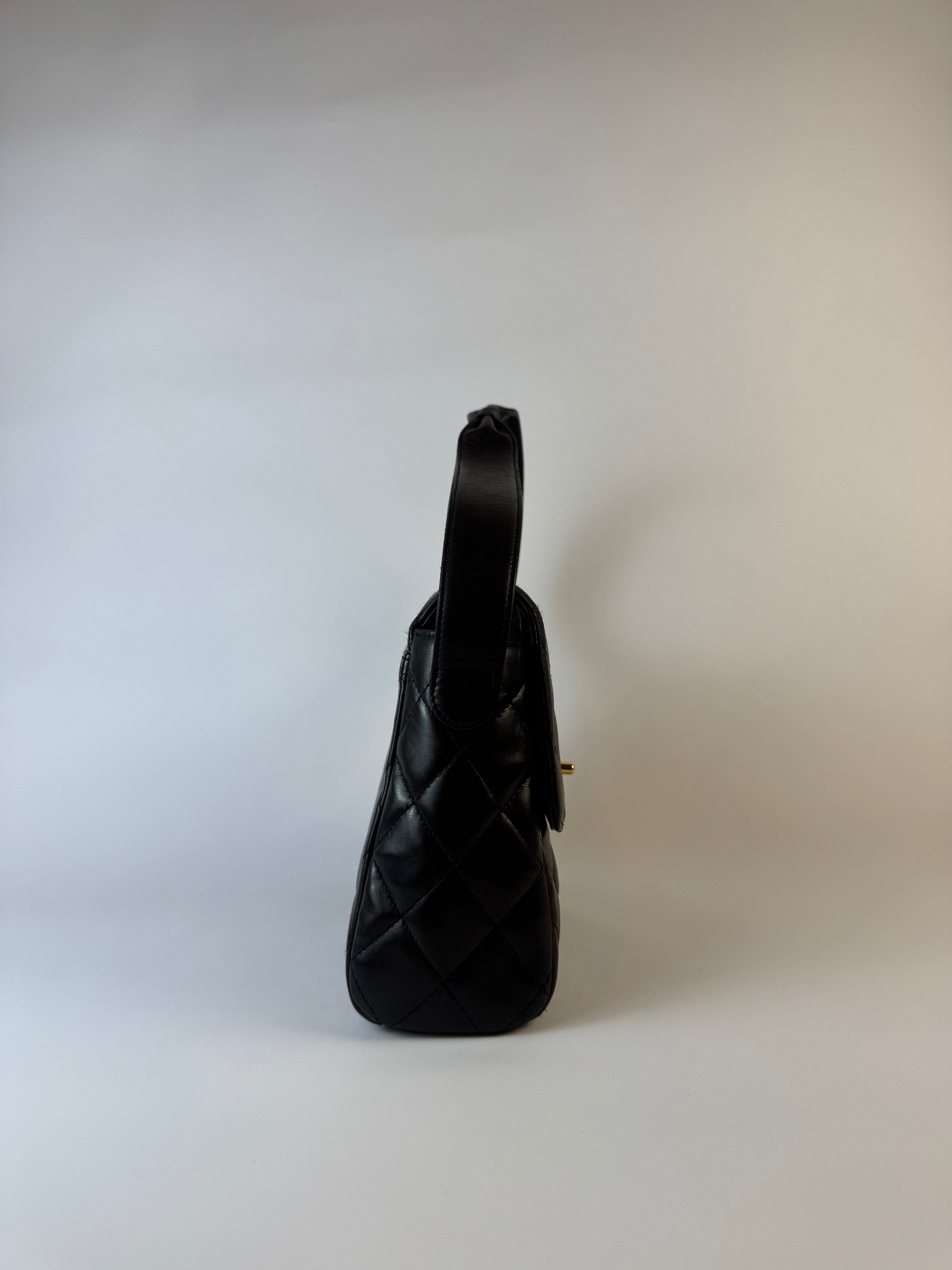 Chanel Vintage Lambskin Handbag Brown