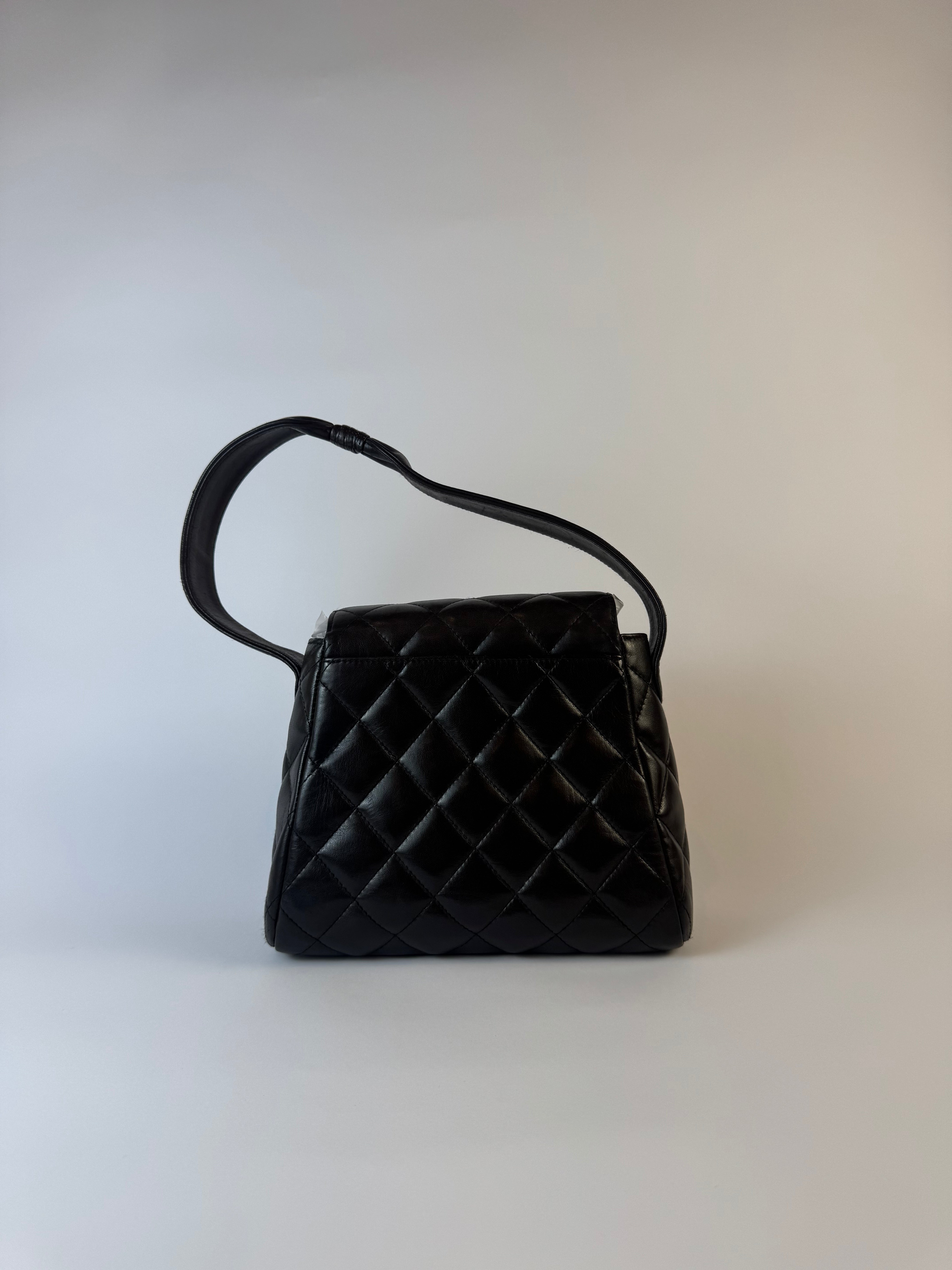 Chanel Vintage Lambskin Handbag Brown