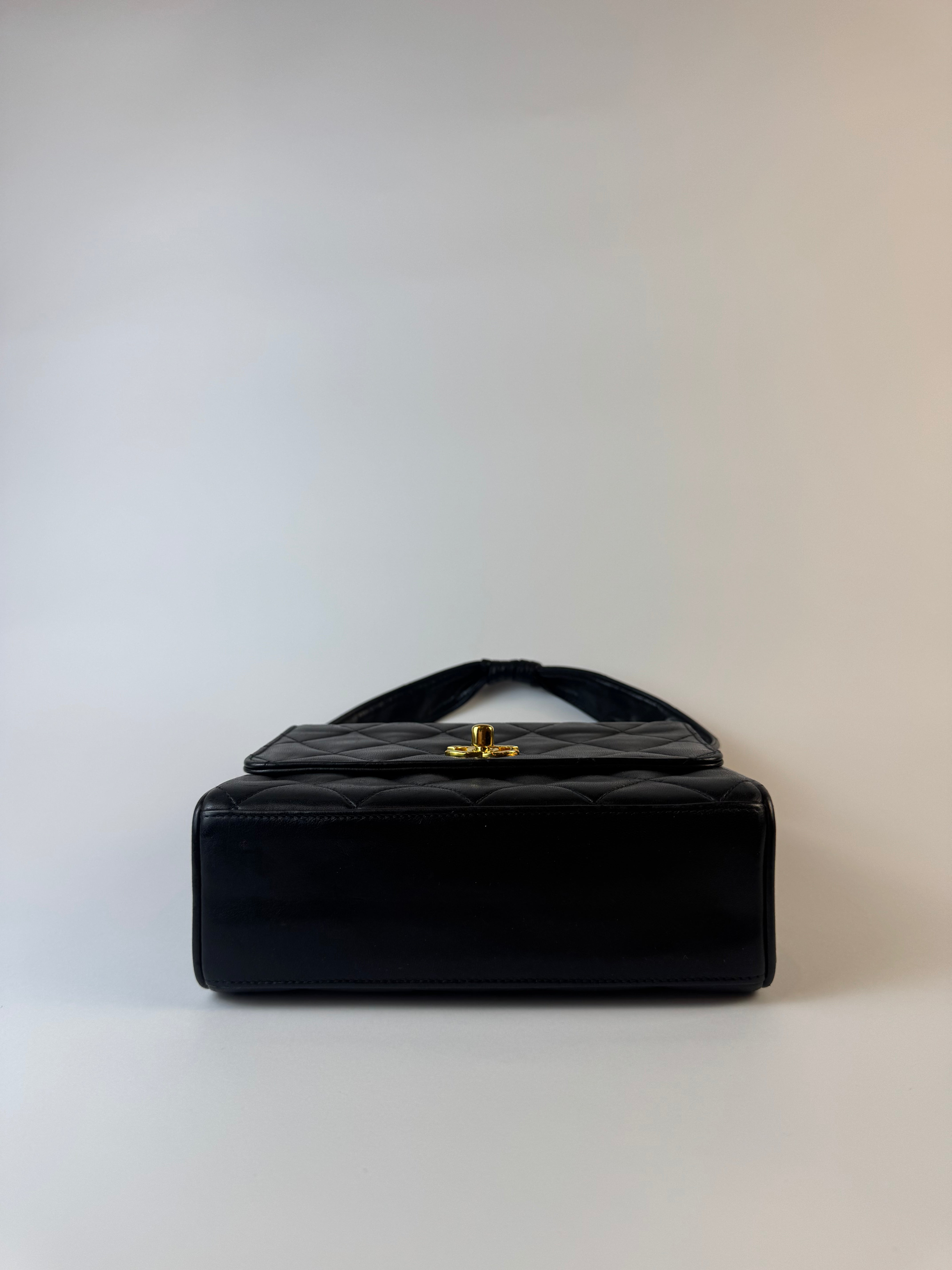 Chanel Vintage Lambskin Handbag Black
