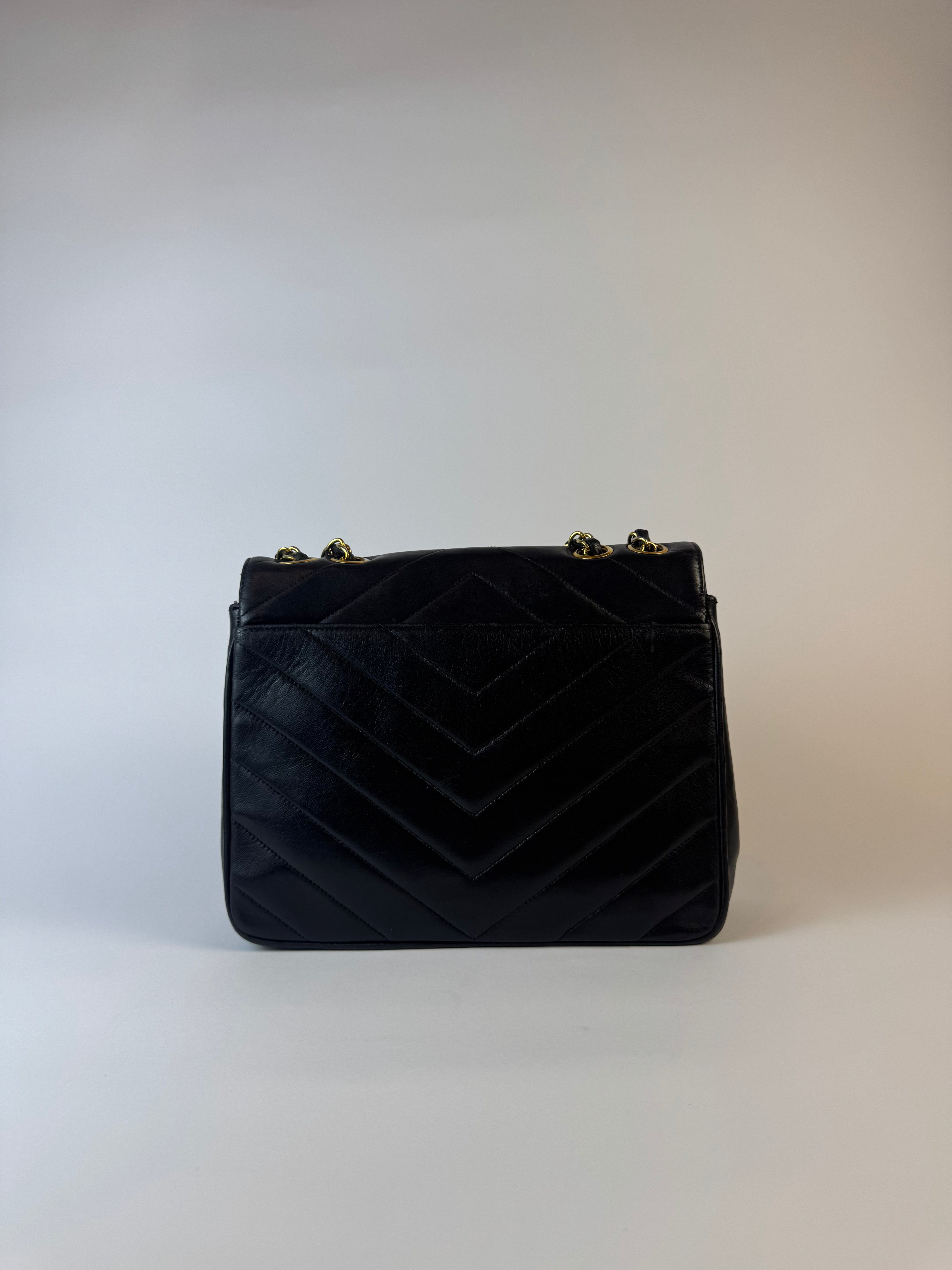 Chanel Vintage Chevron Envelope Flap Bag