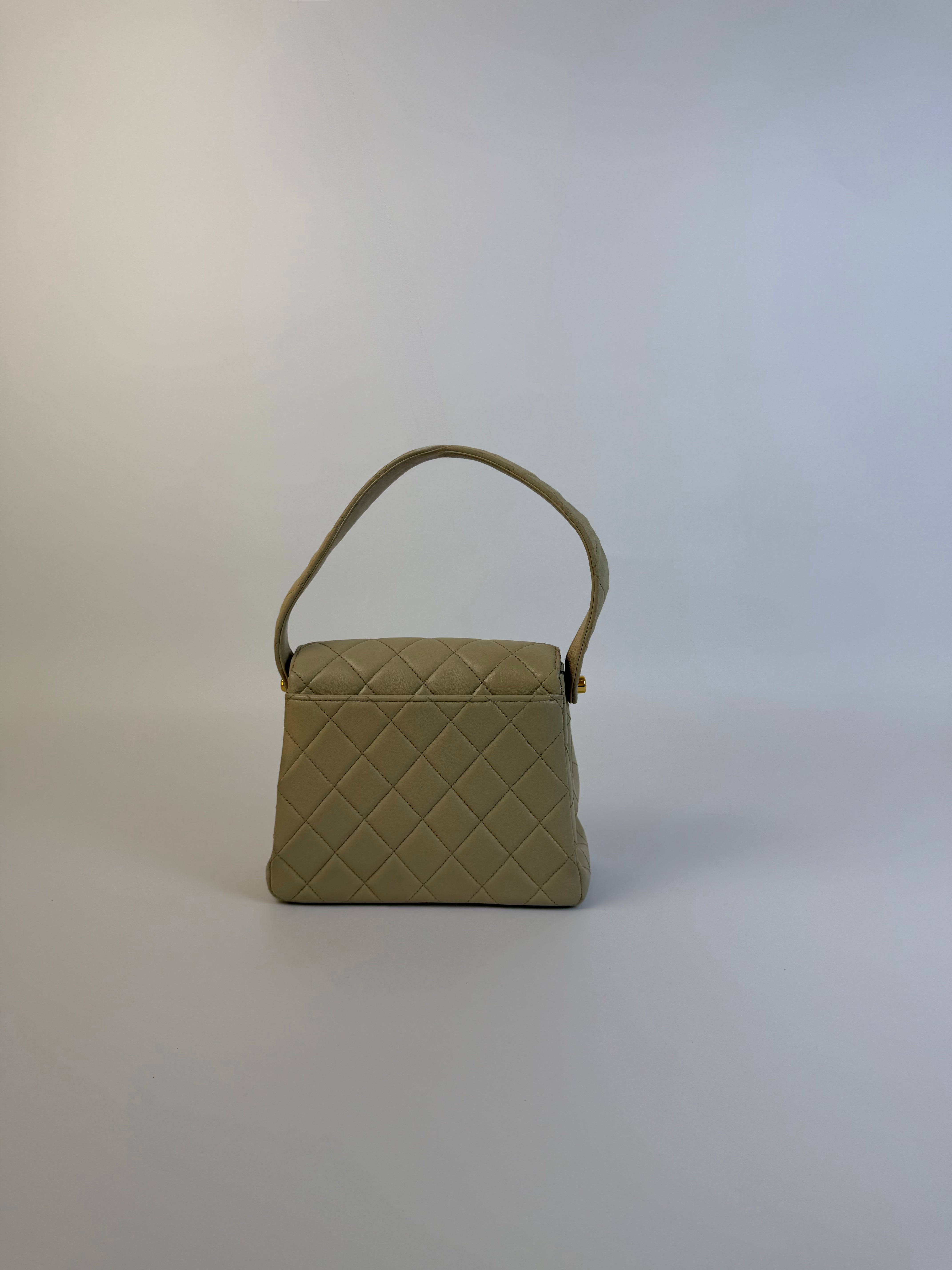 Chanel Ivory Lambskin Evening Bag