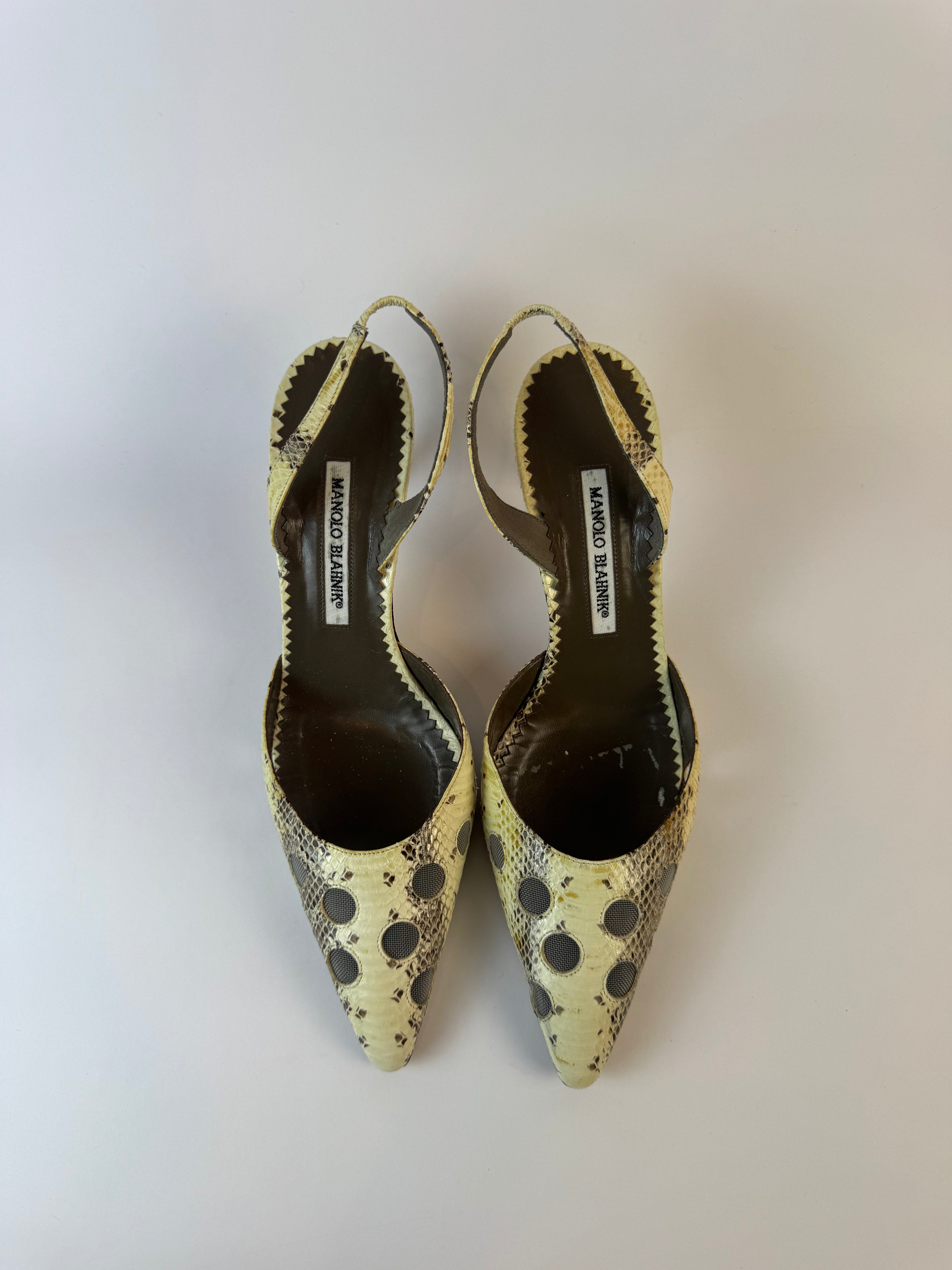 Manolo Blahnik Python Heels 39