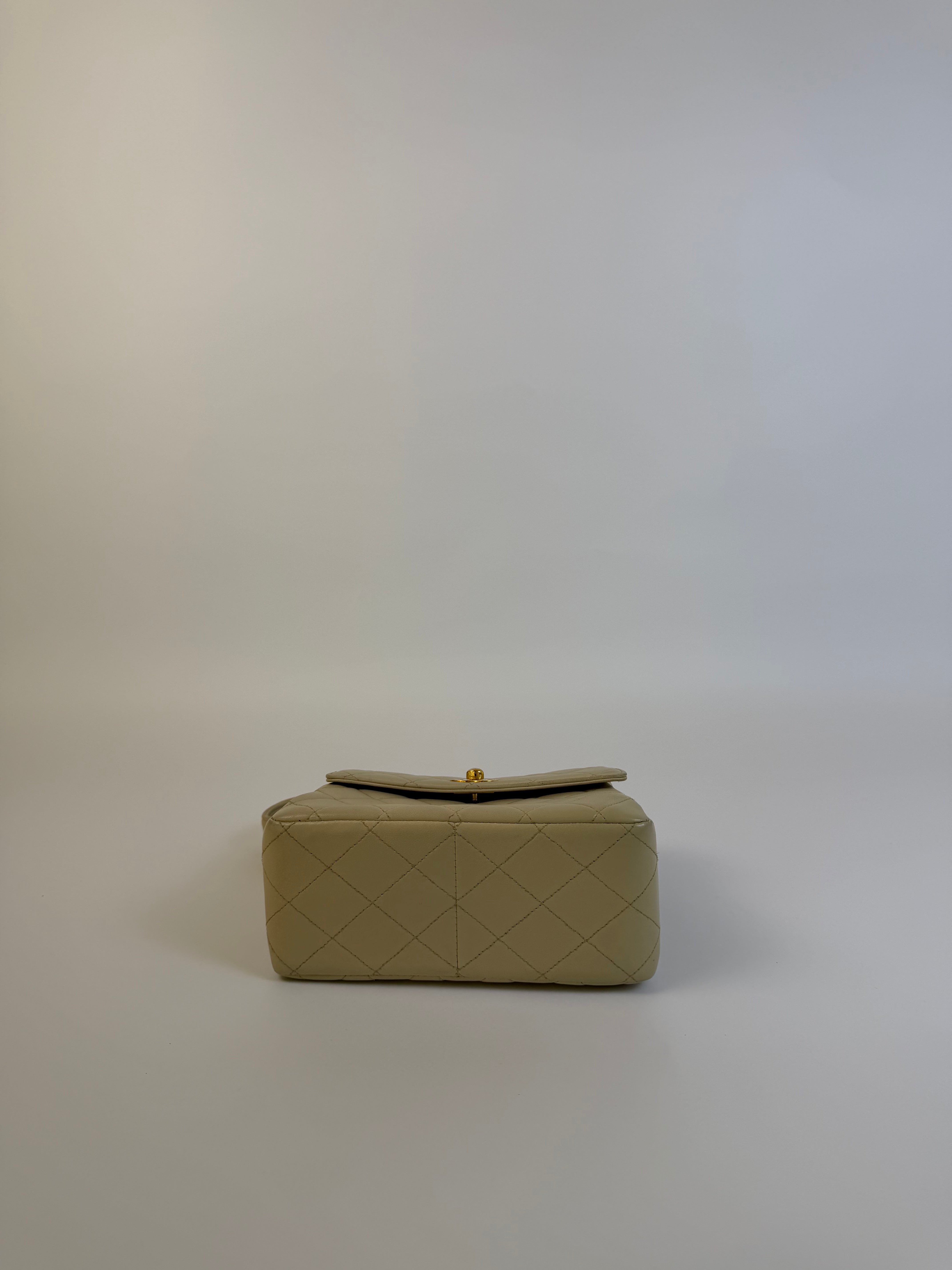 Chanel Ivory Lambskin Evening Bag