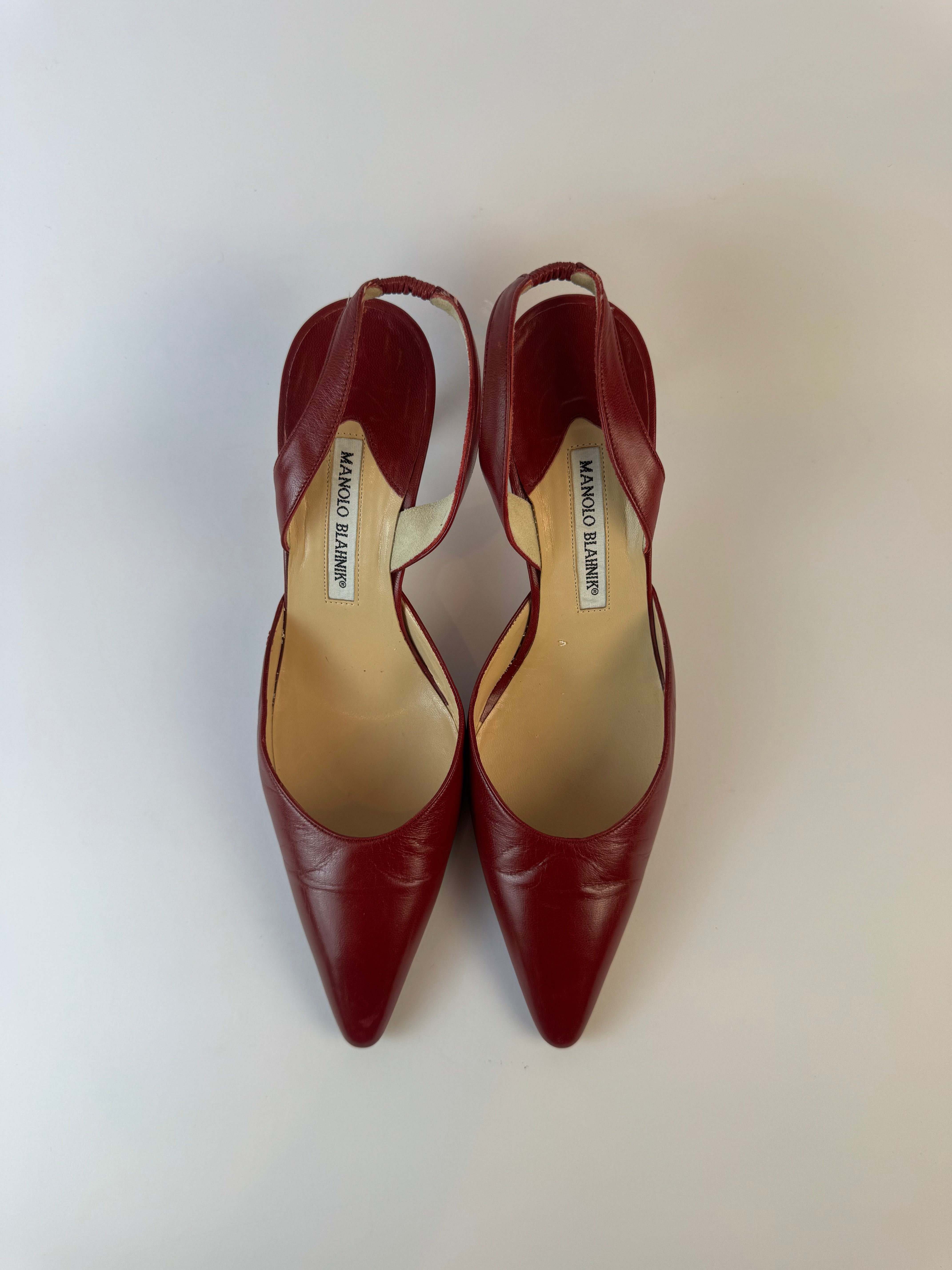Manolo Blahnik Slingback Heels 39