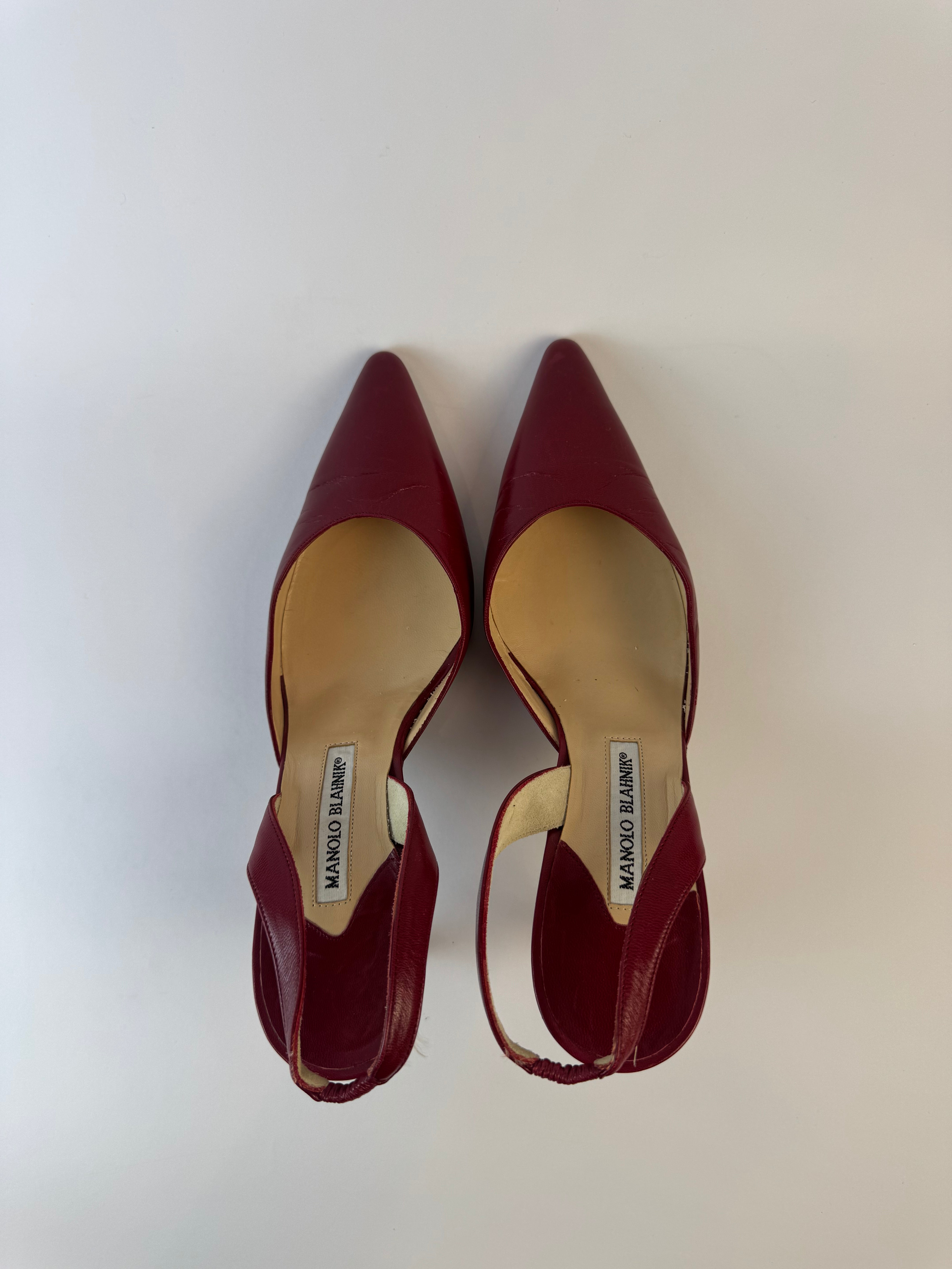 Manolo Blahnik Slingback Heels 39