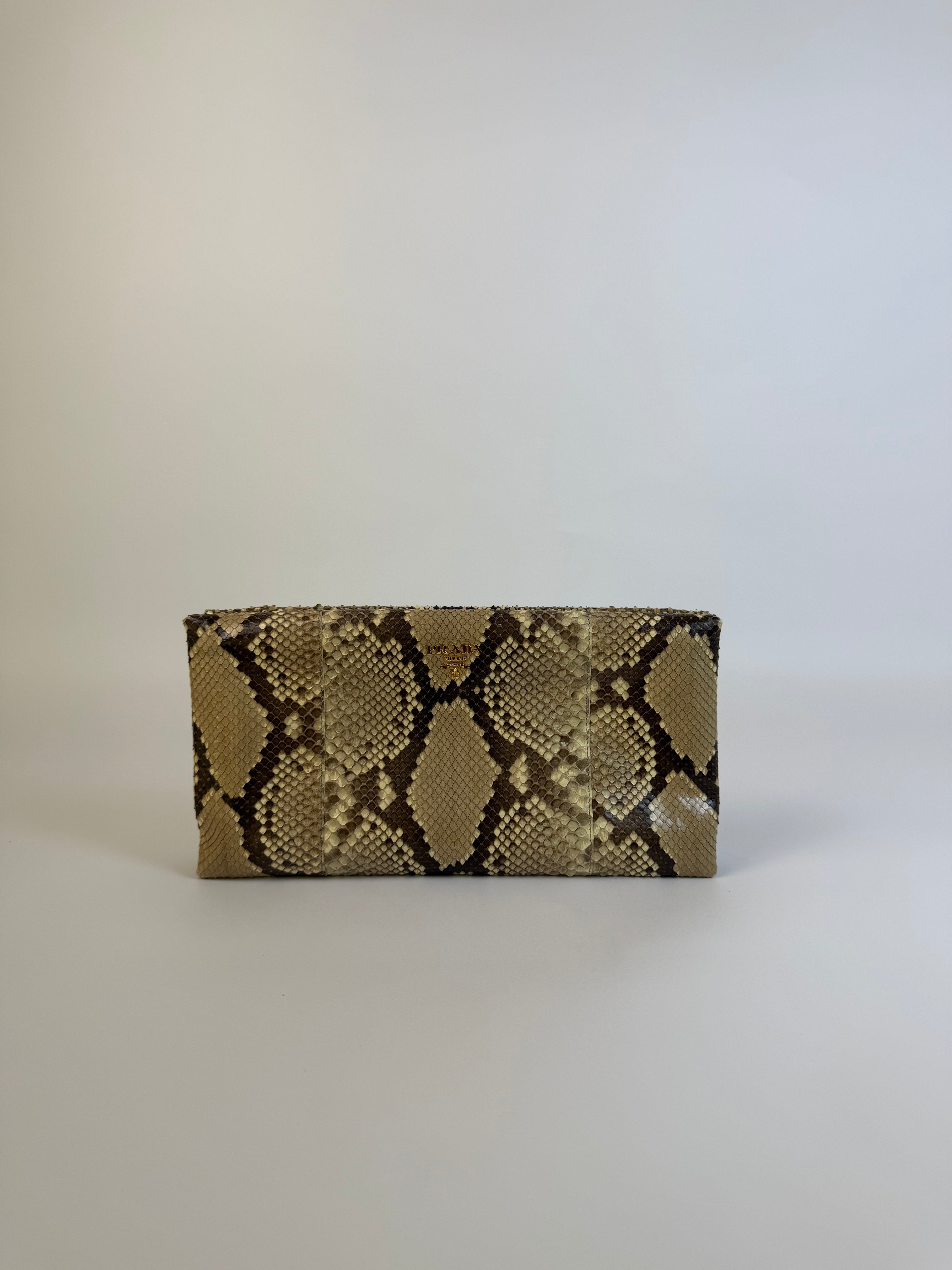 Prada Python Clutch