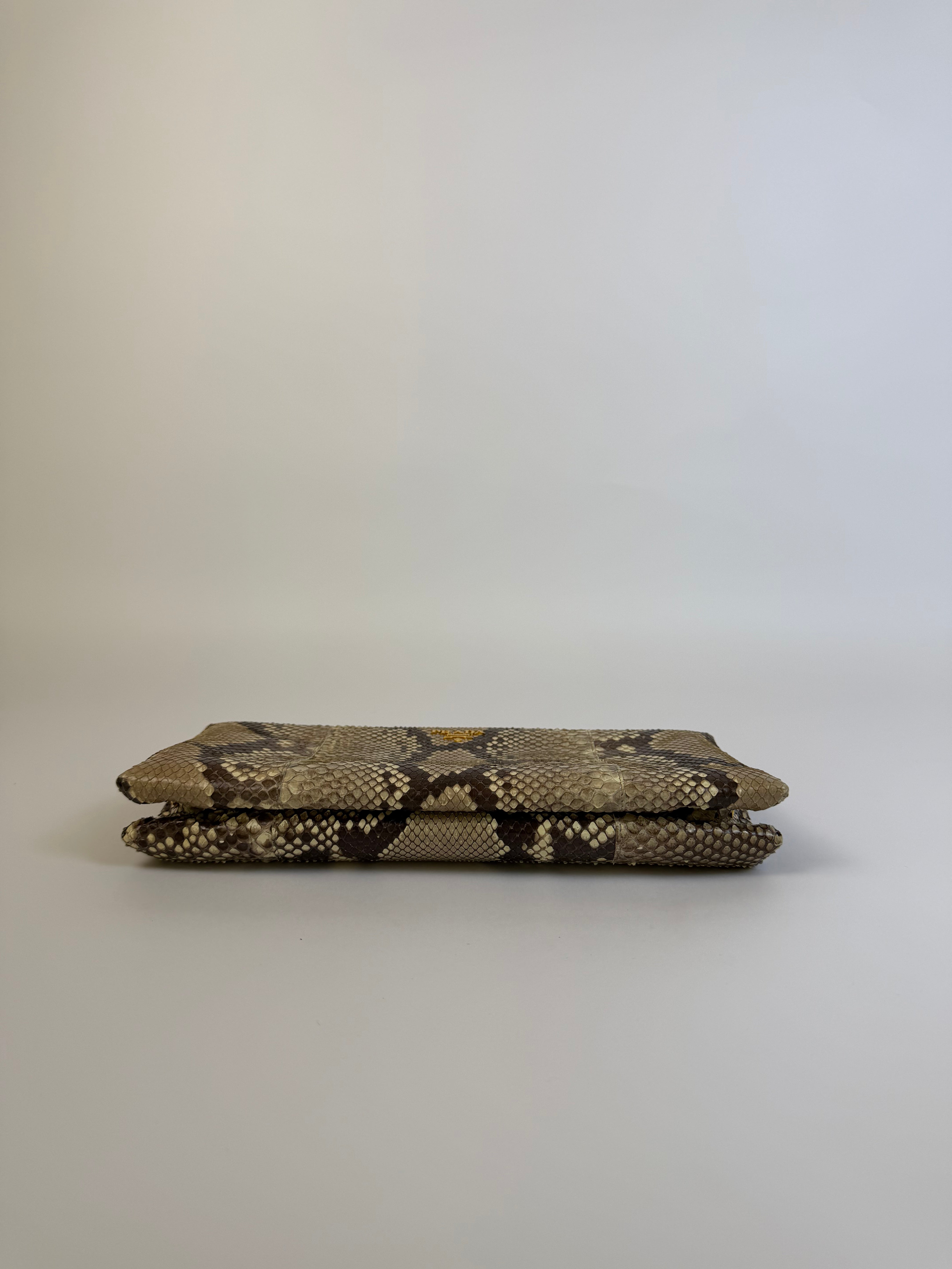 Prada Python Clutch