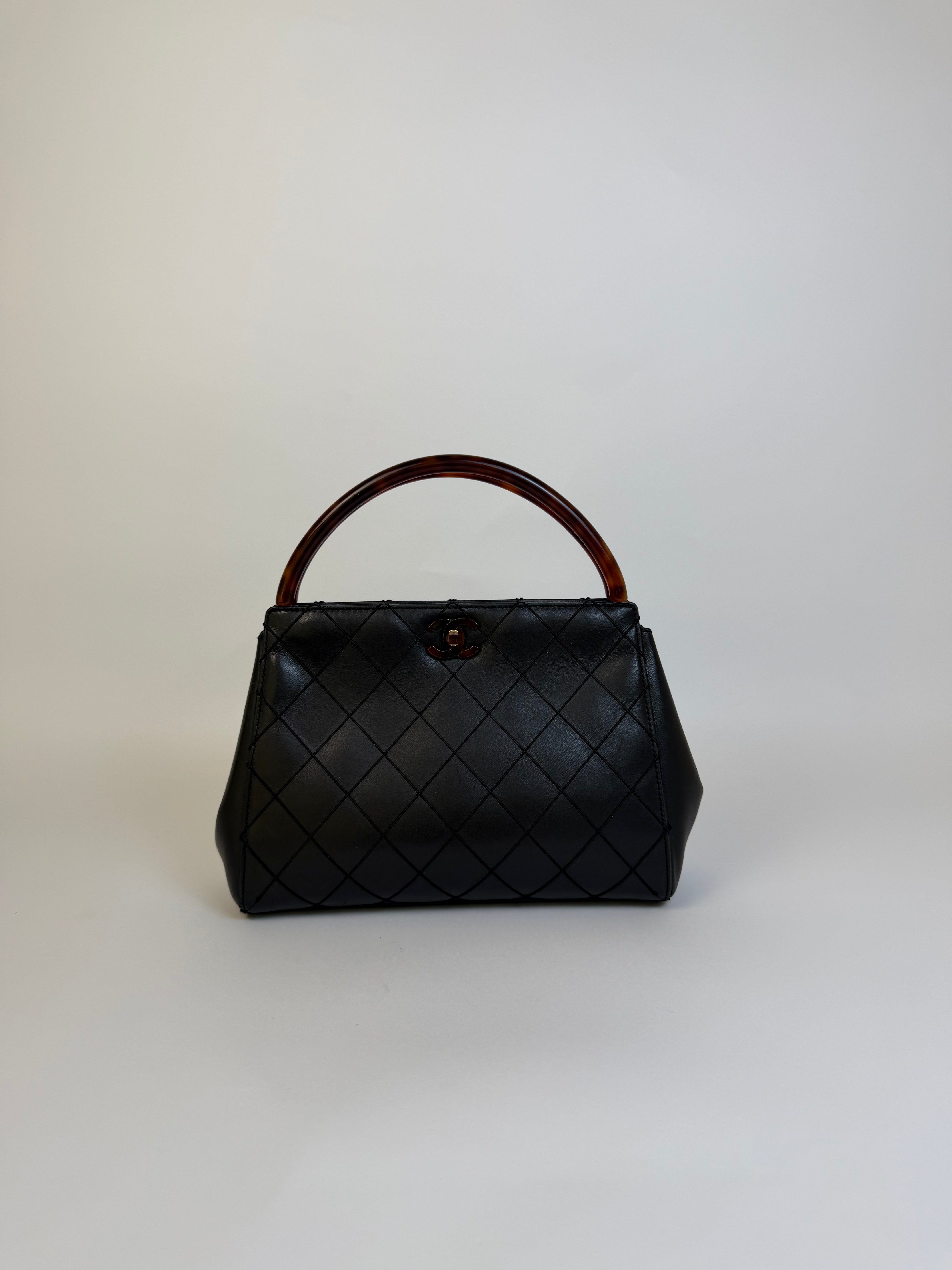 Chanel Vintage Lambskin Tortoise Handbag