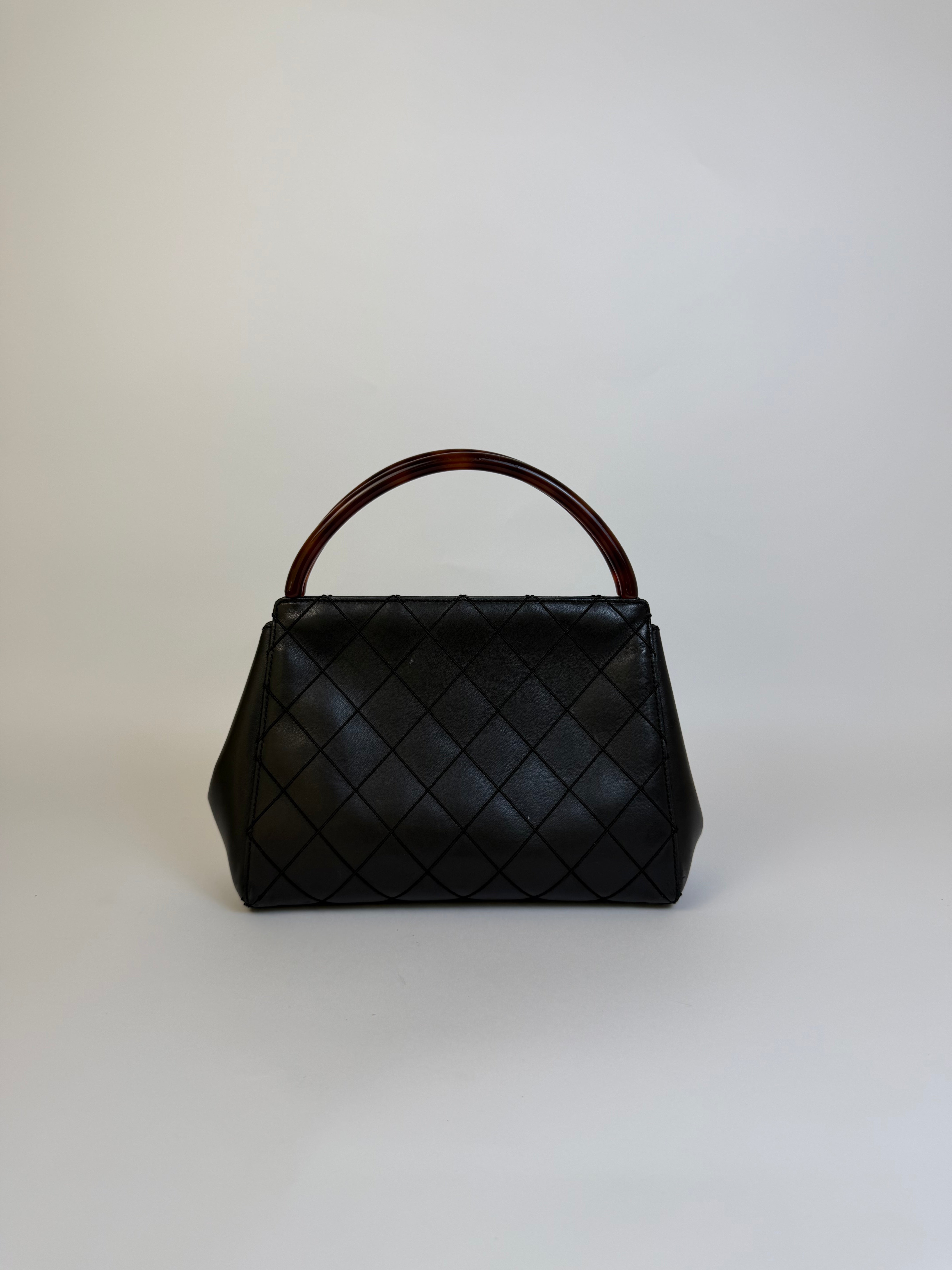 Chanel Vintage Lambskin Tortoise Handbag