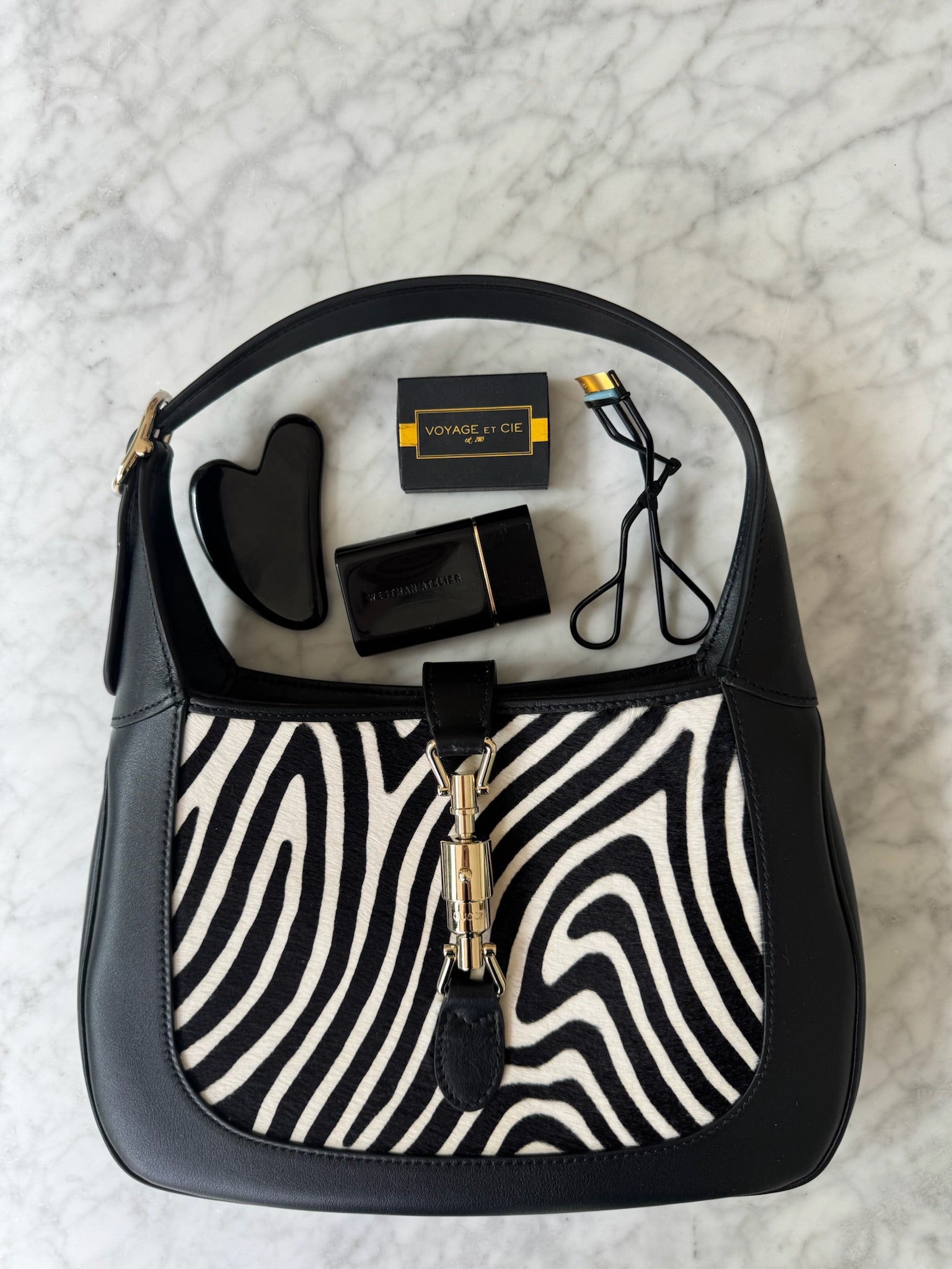 Gucci Ponyhair Zebra Jackie Handbag