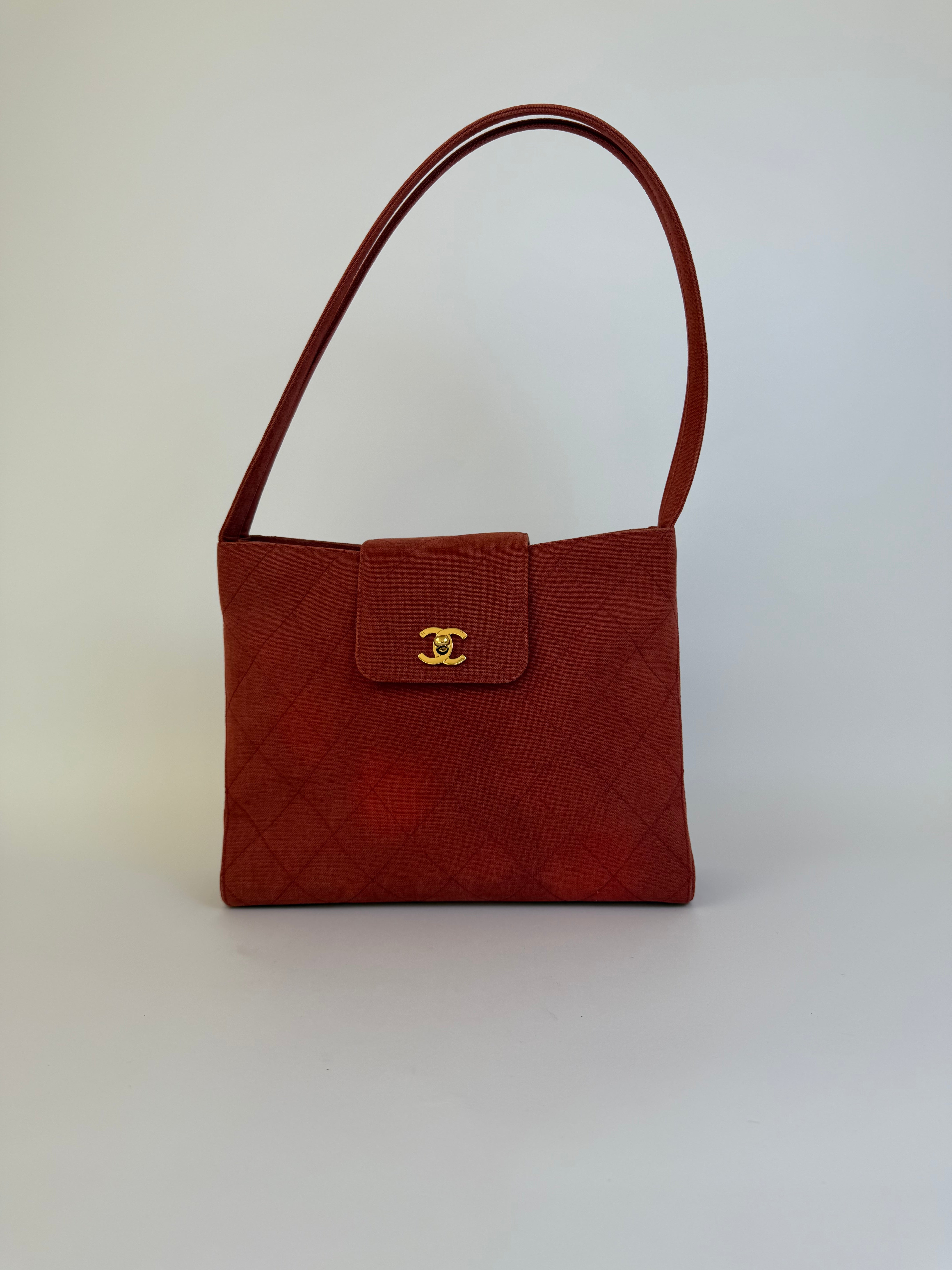 Chanel Quilted Canvas Kelly Shoulder Bag