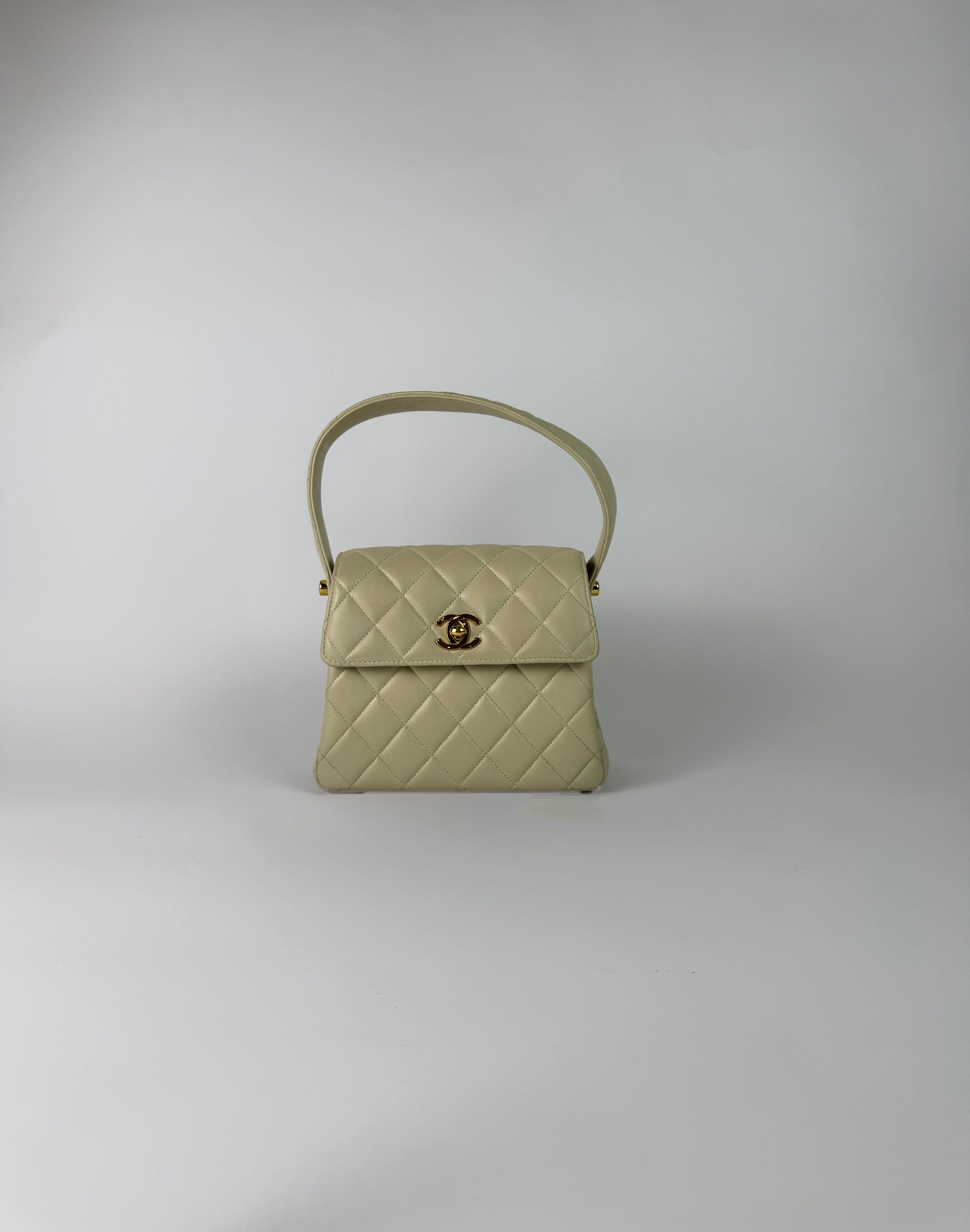 Chanel Ivory Lambskin Handbag