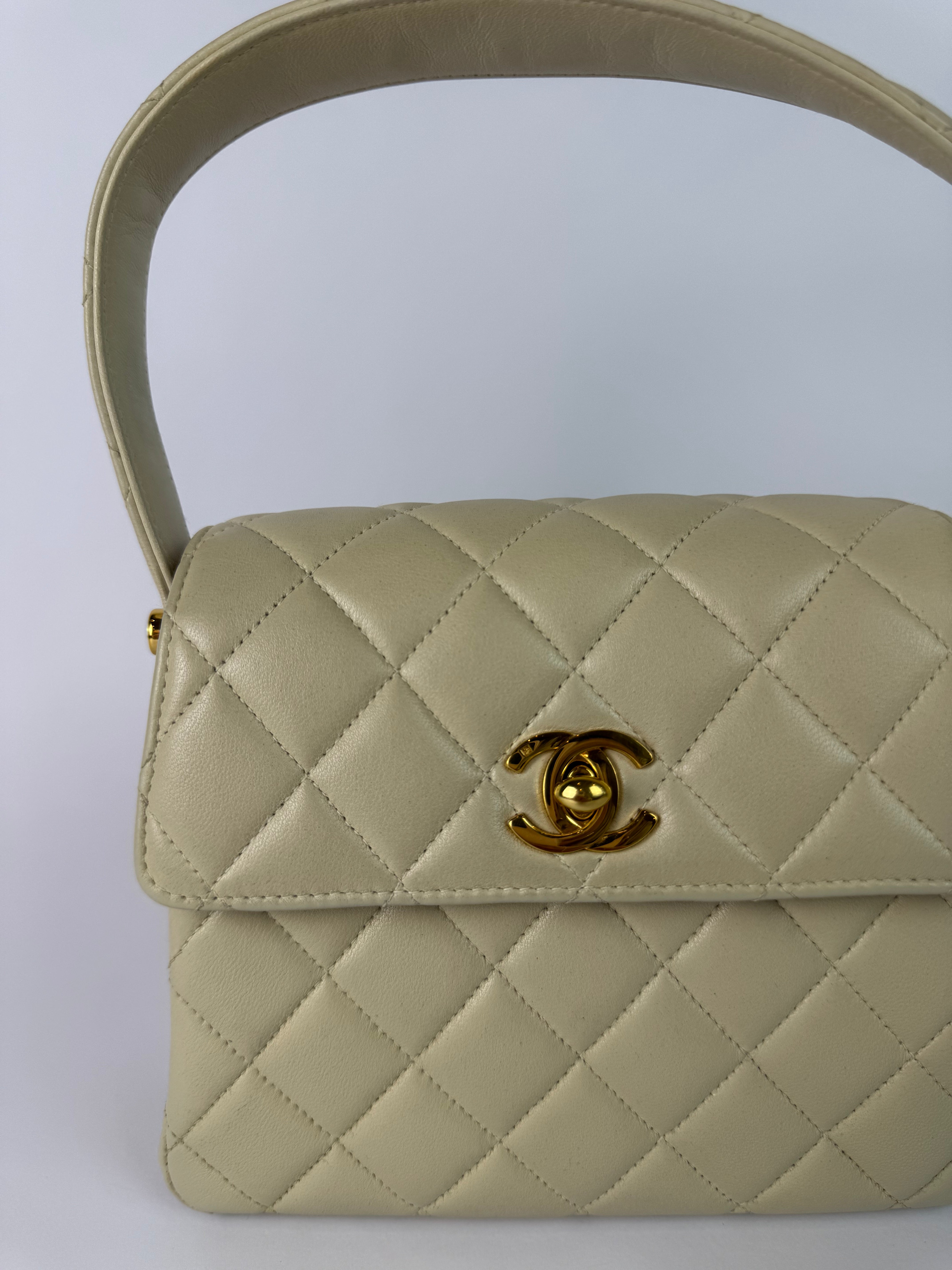 Chanel Ivory Lambskin Handbag