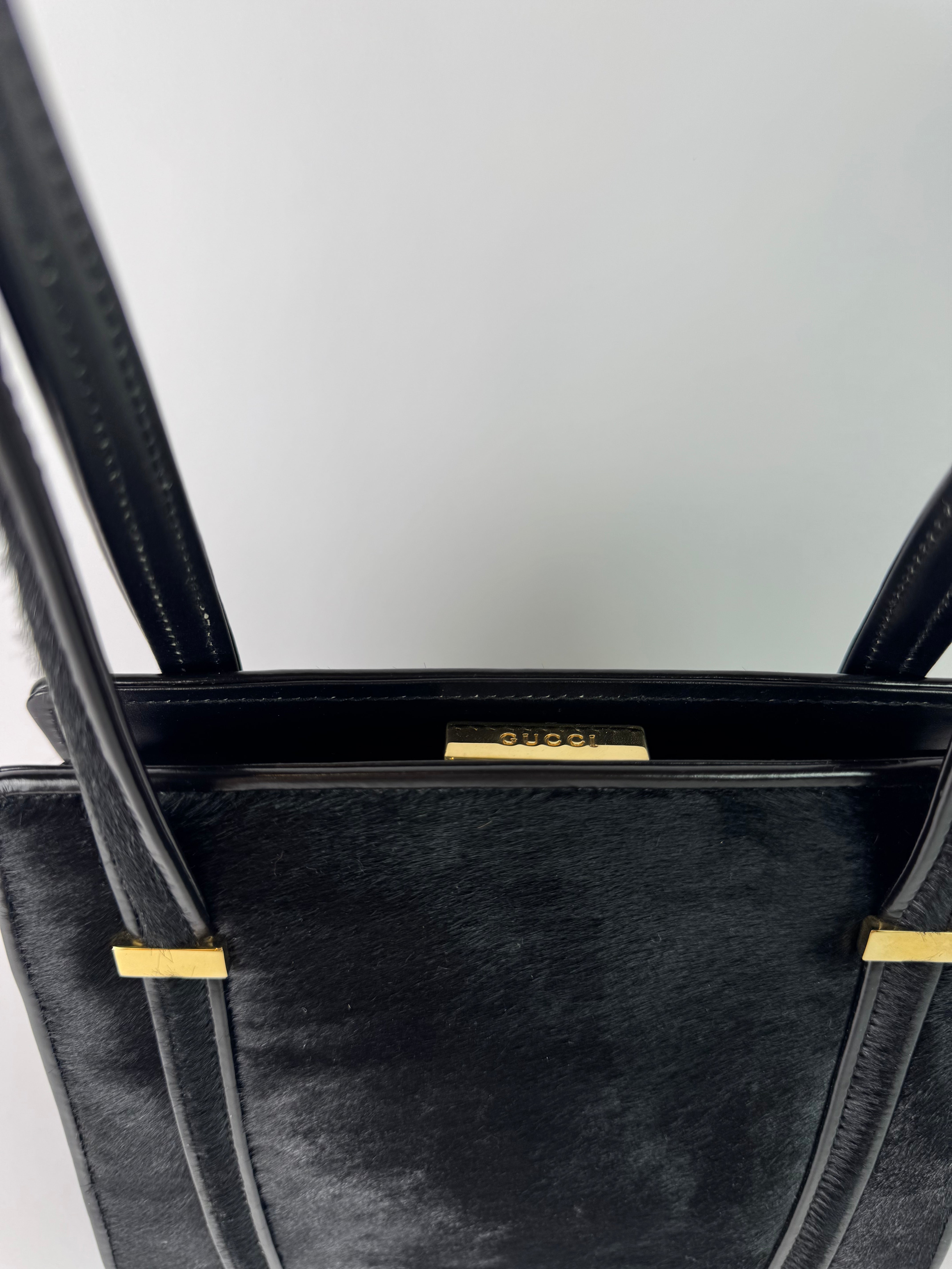 Gucci Black Ponyhair Shoulder Bag