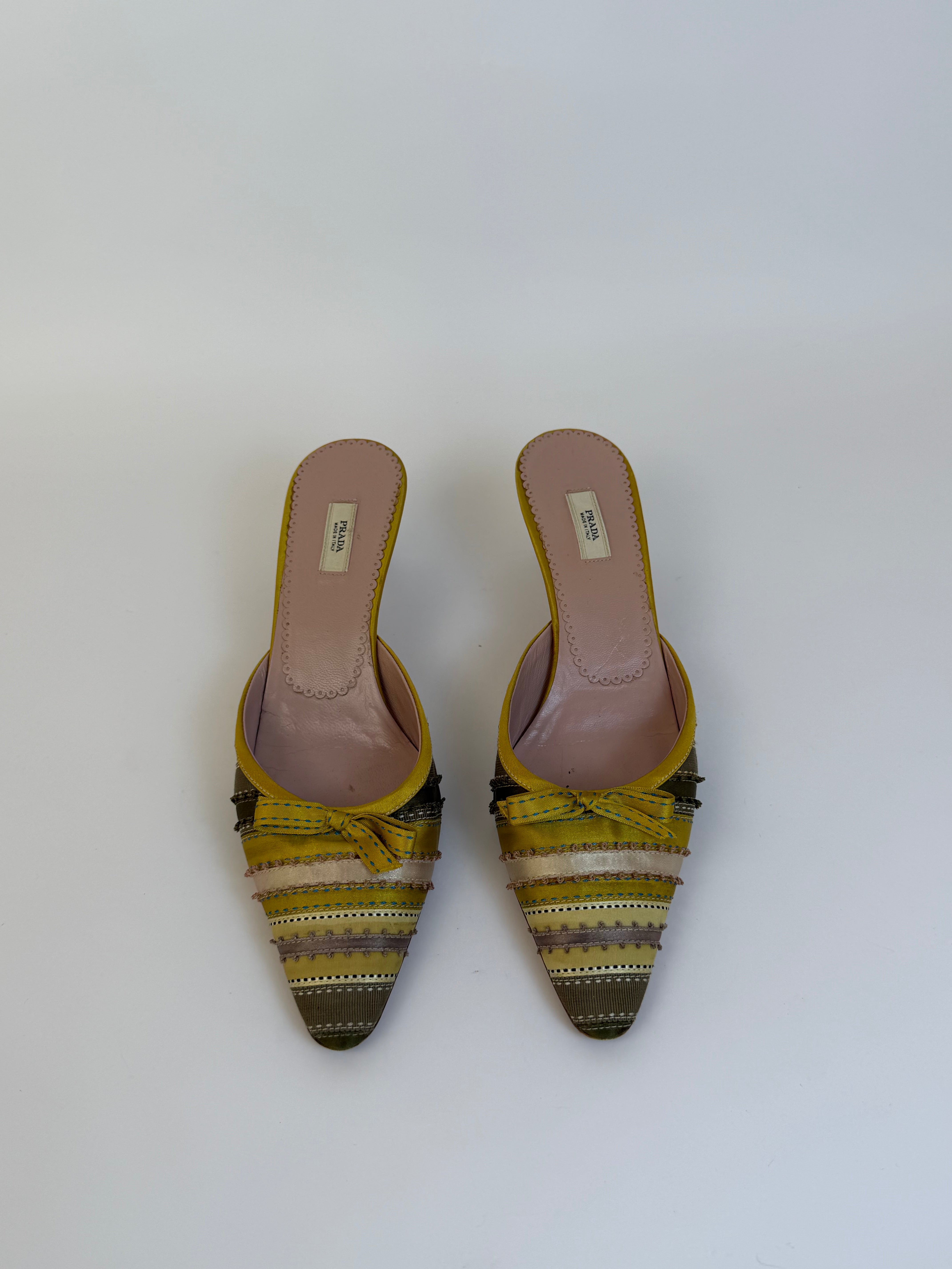 Prada Satin Mules 37.5